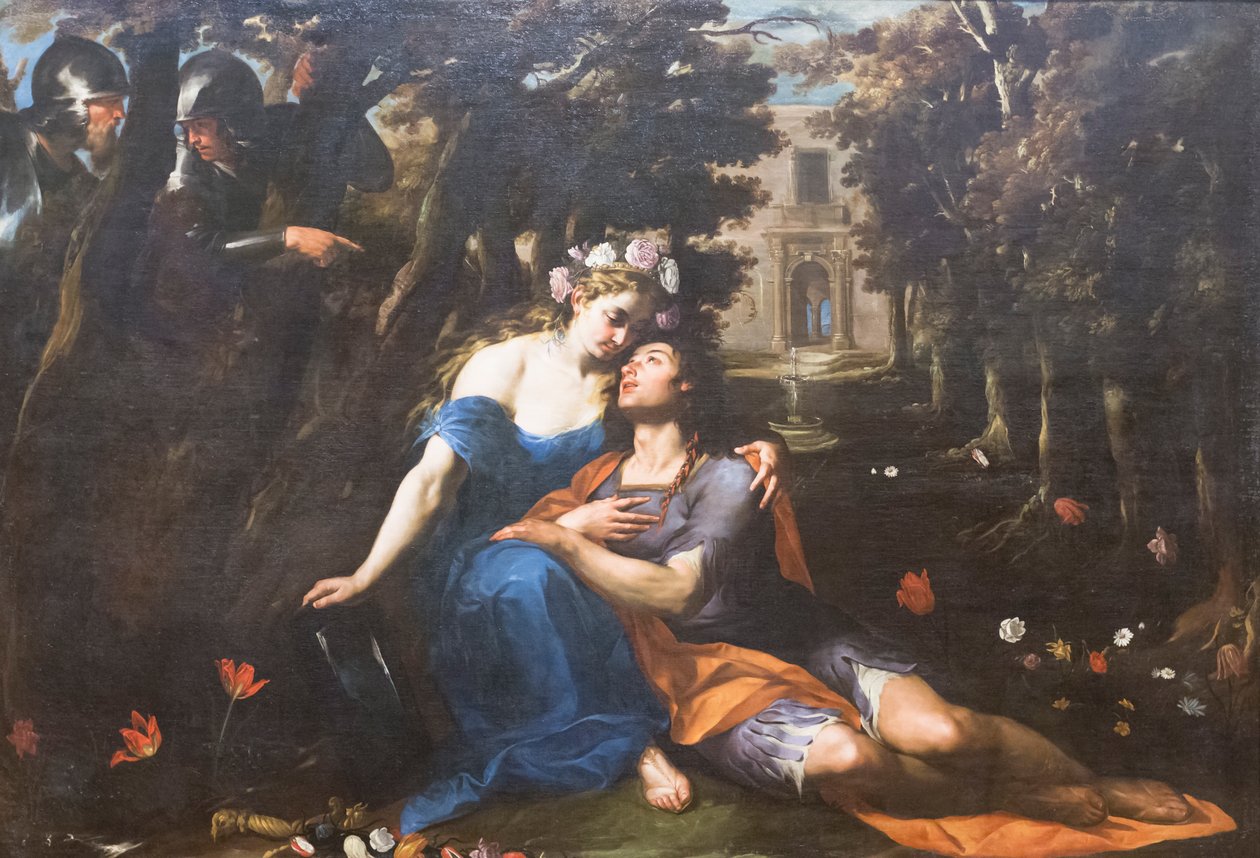 Rinaldo y Armida, Andrea Vaccaro (óleo sobre lienzo) de Andrea Vaccaro
