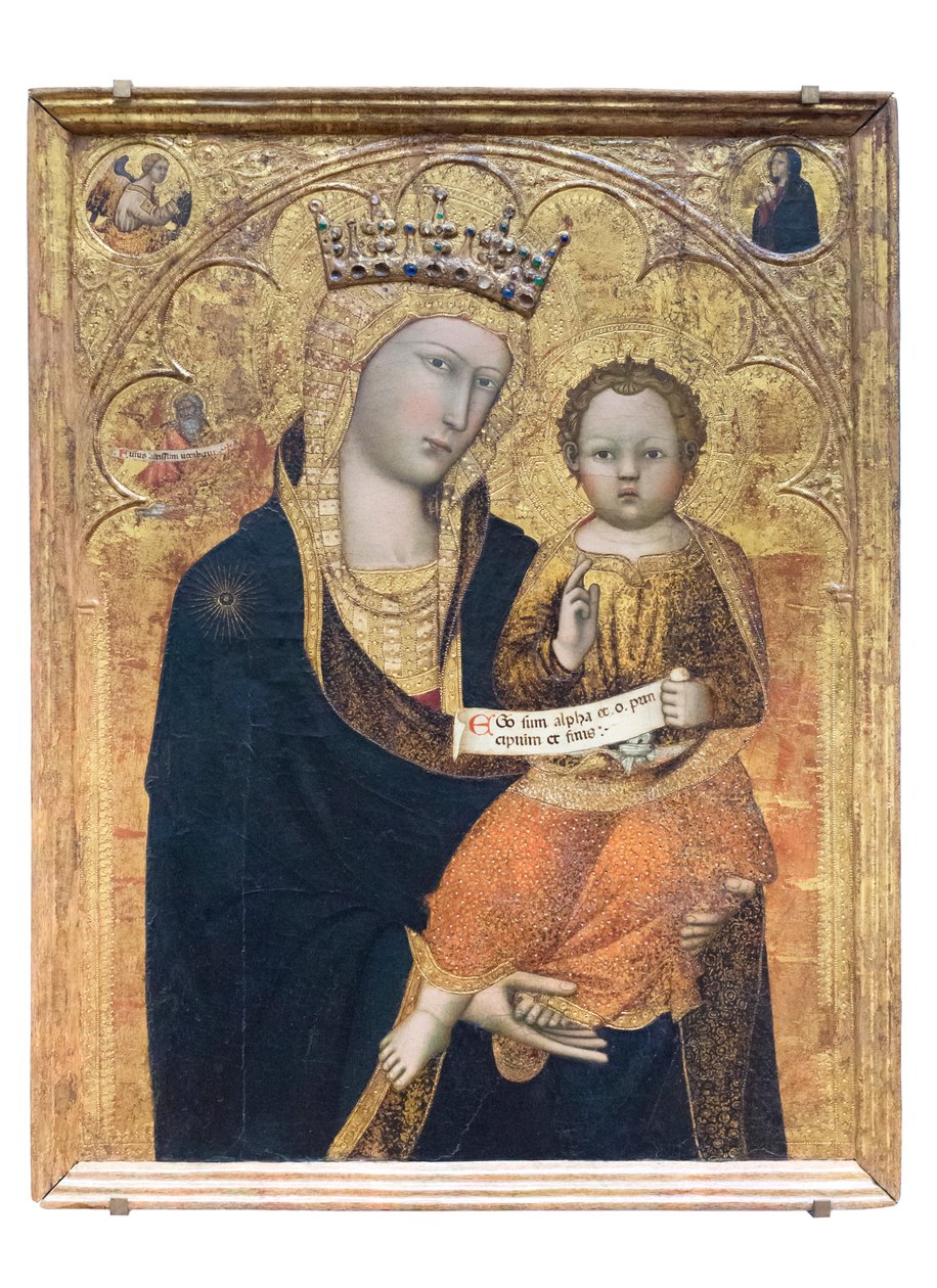 Virgen con el Niño y San Lucas evangelista de Andrea Vanni