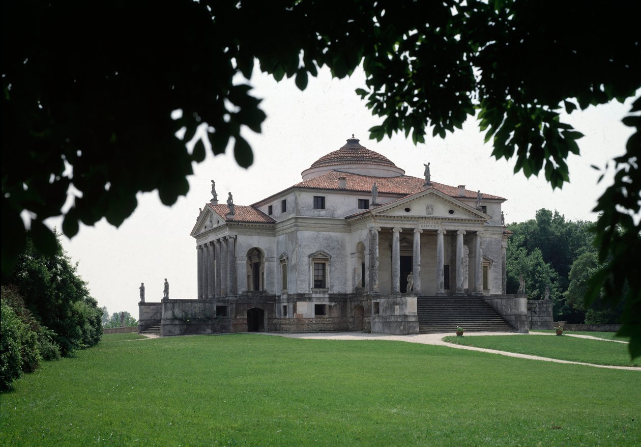 Vista de la villa Almerico-Capra conocida como la Rotonda de Andrea and Scamozzi Vincenzo Palladio