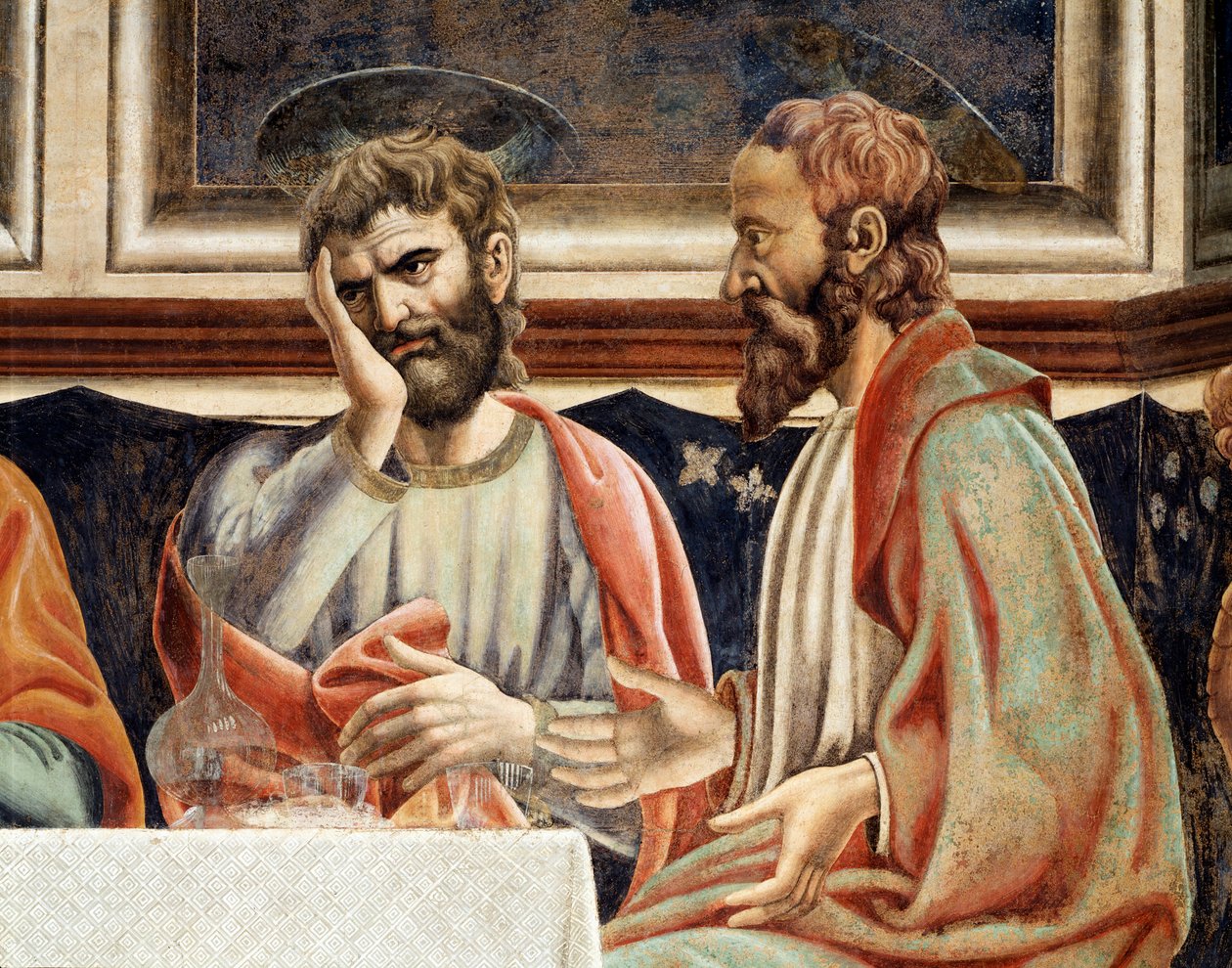 La última cena (detalle) de Andrea del Castagno