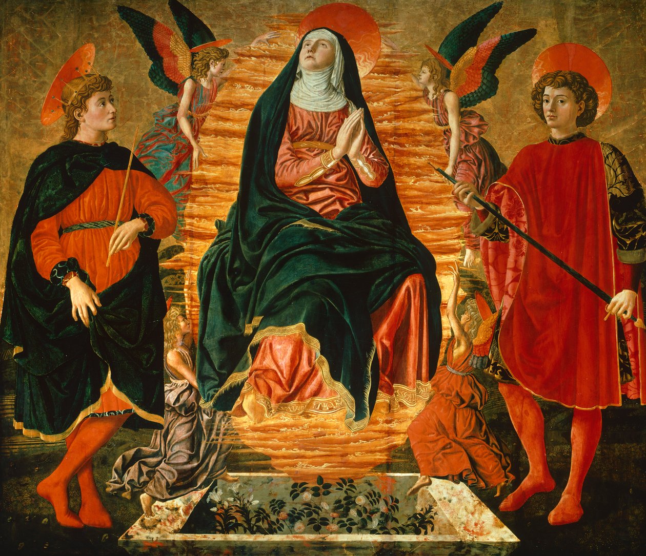 La Asunción de la Virgen y los santos Julián y Miniato, de Andrea del Castagno (hacia 1421-1457) de Andrea del Castagno