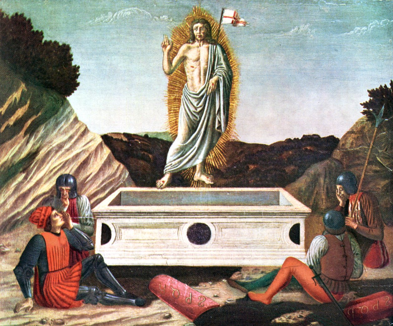 La resurrección, mediados del siglo XV de Andrea del Castagno