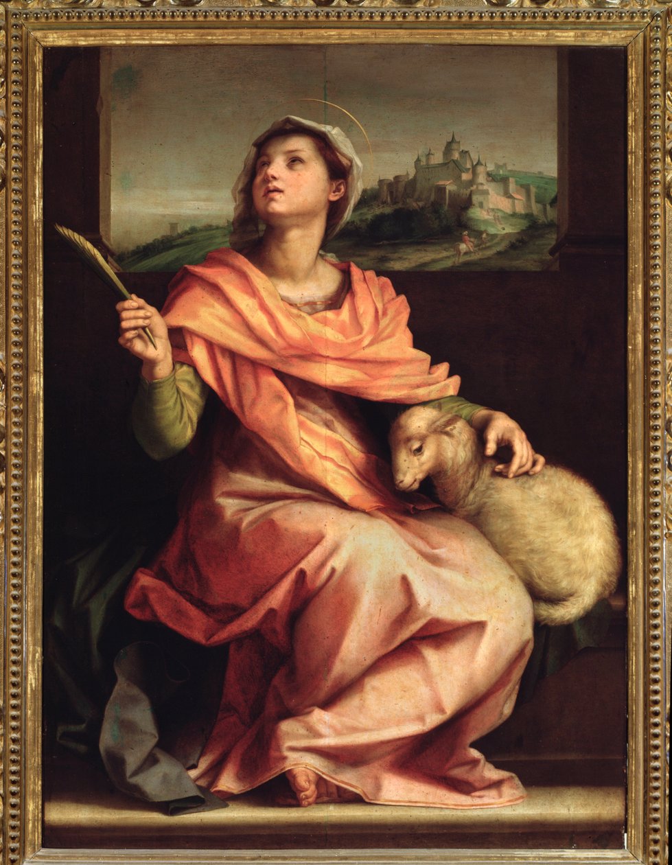 Santa Inés de Roma, retablo de Santa Inés de Andrea del Sarto