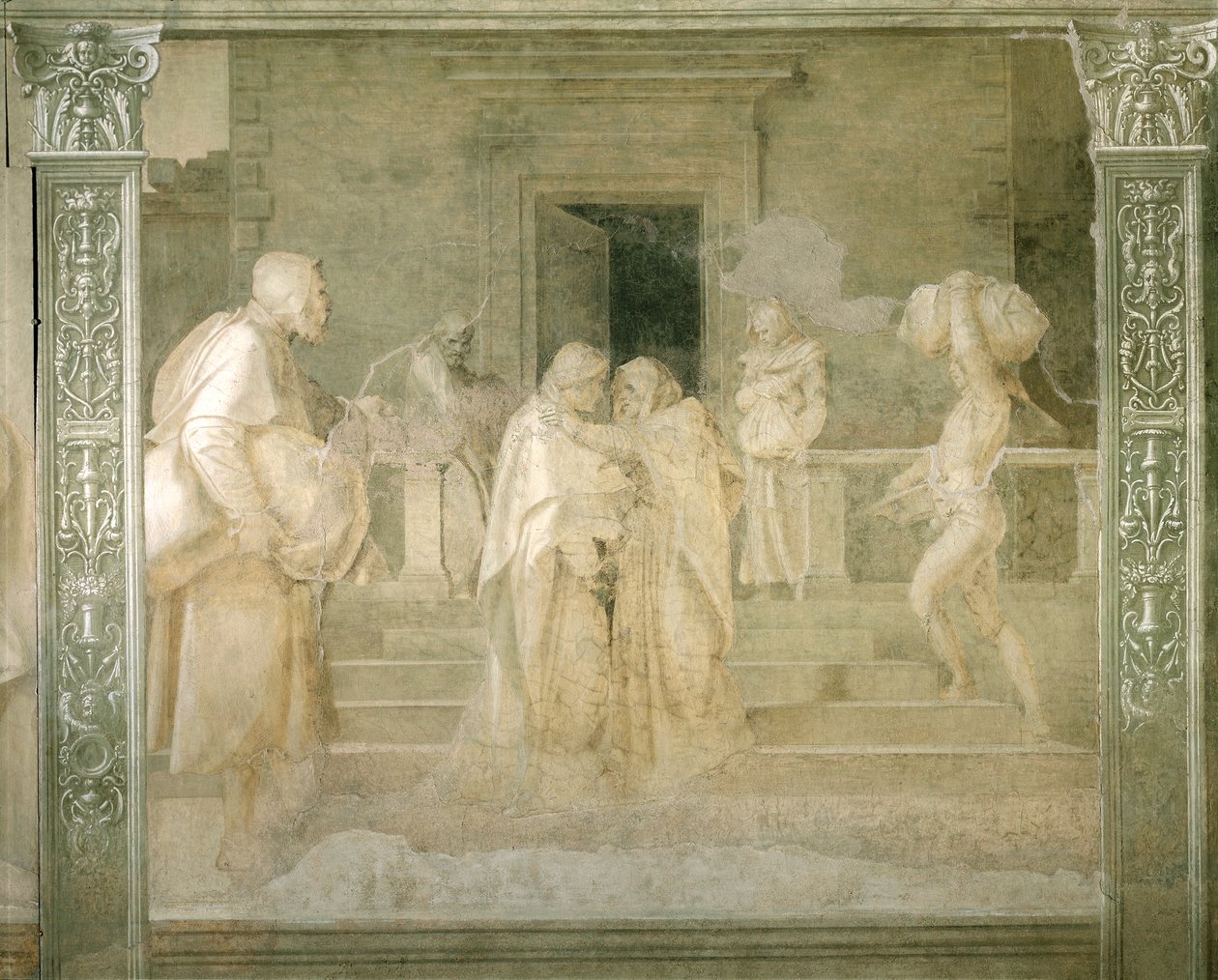 Visita de la Virgen a Isabel (detalle) de Andrea del Sarto
