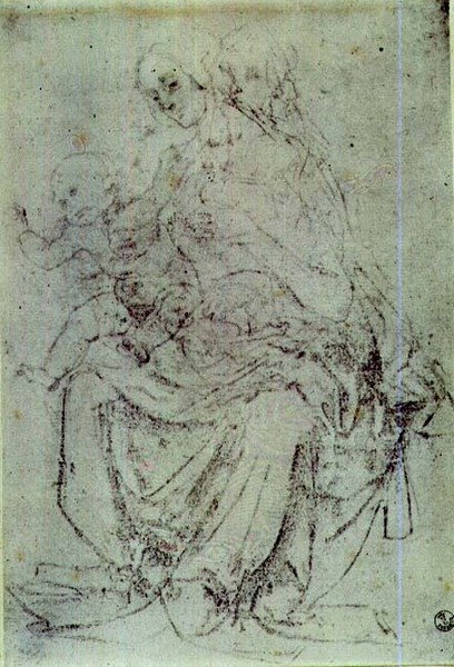 Estudio de una Madonna y Niño de Andrea del Verrocchio