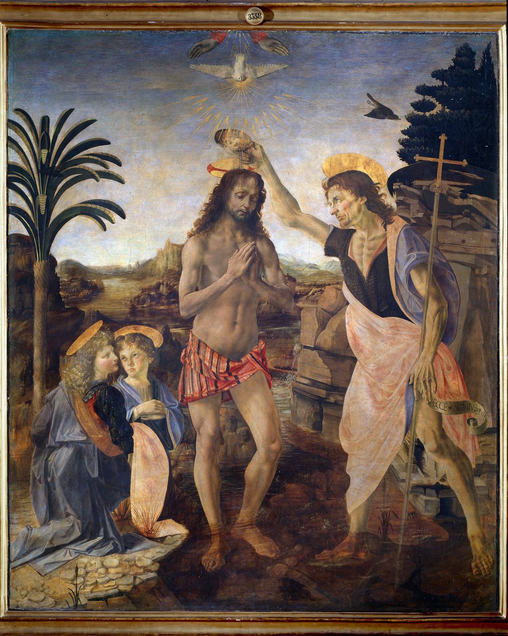 El bautismo de Cristo de Andrea del Verrocchio