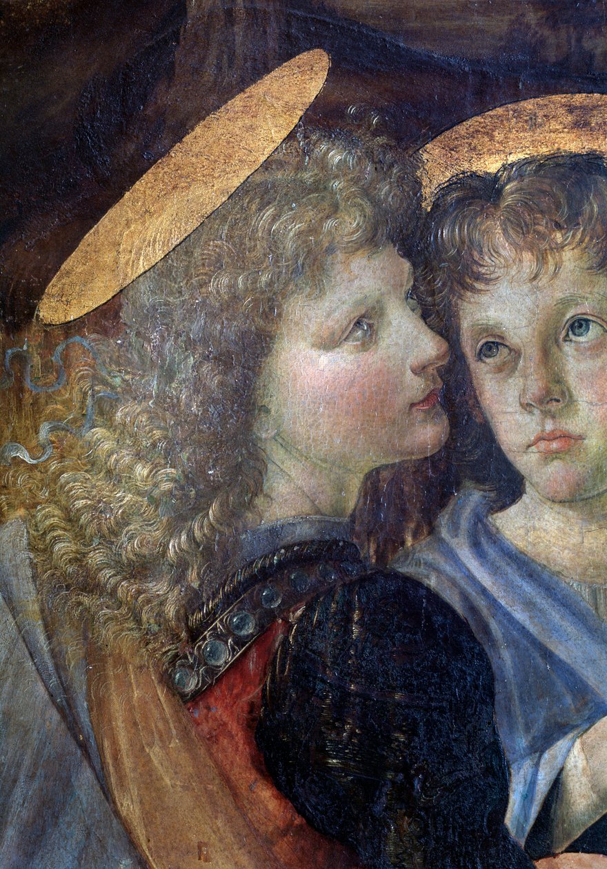 El bautismo de Cristo (detalle) de Andrea del Verrocchio