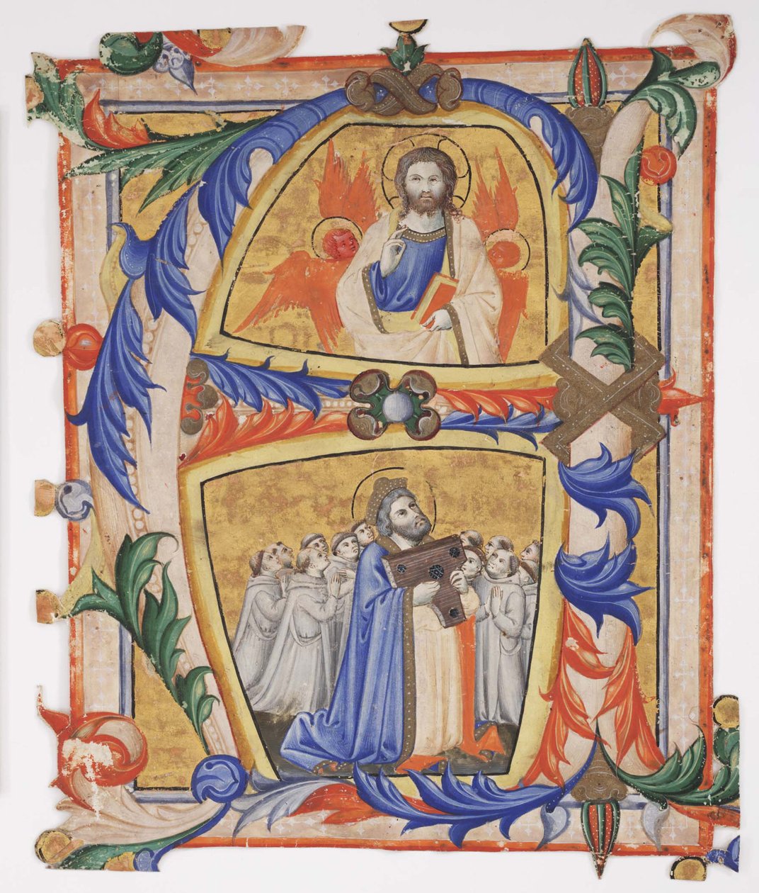 Cristo apareciendo a David y un grupo de monjes camaldulenses, 1390-1410 de Andrea di Bartolo