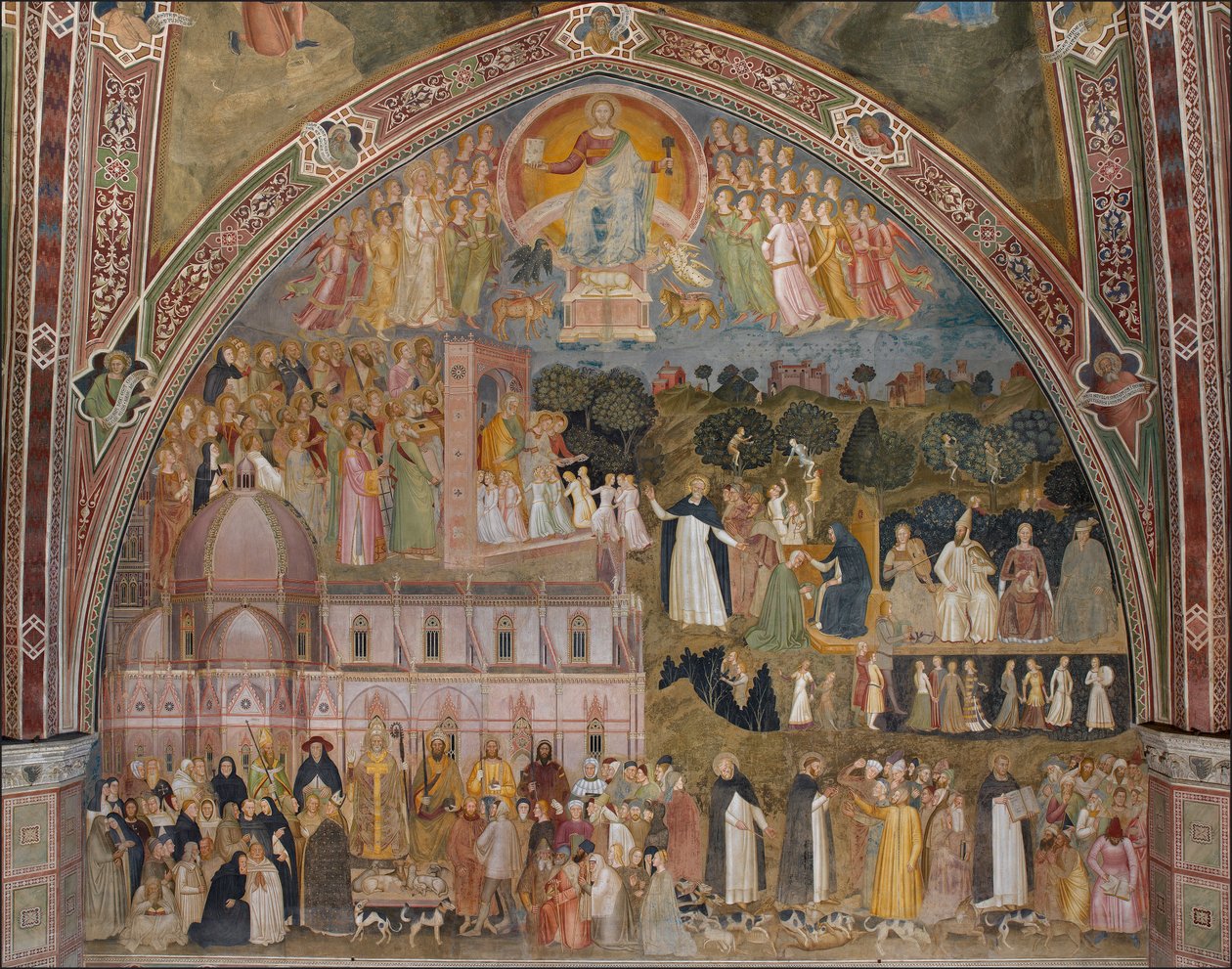El camino de la verdad, la Iglesia militante y triunfante de Andrea di Bonaiuto (fl.1343 77)