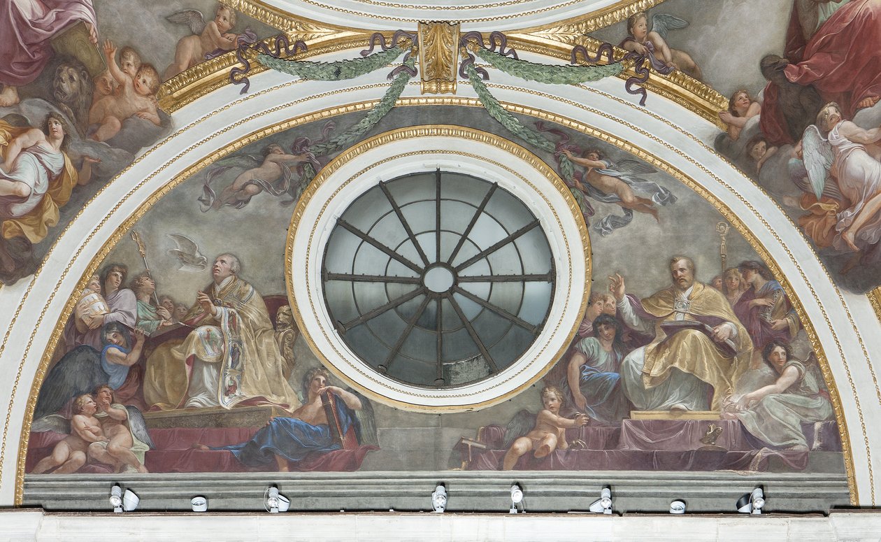 San Ambrosio y San Gregorio Magno de Andrea the Elder Appiani