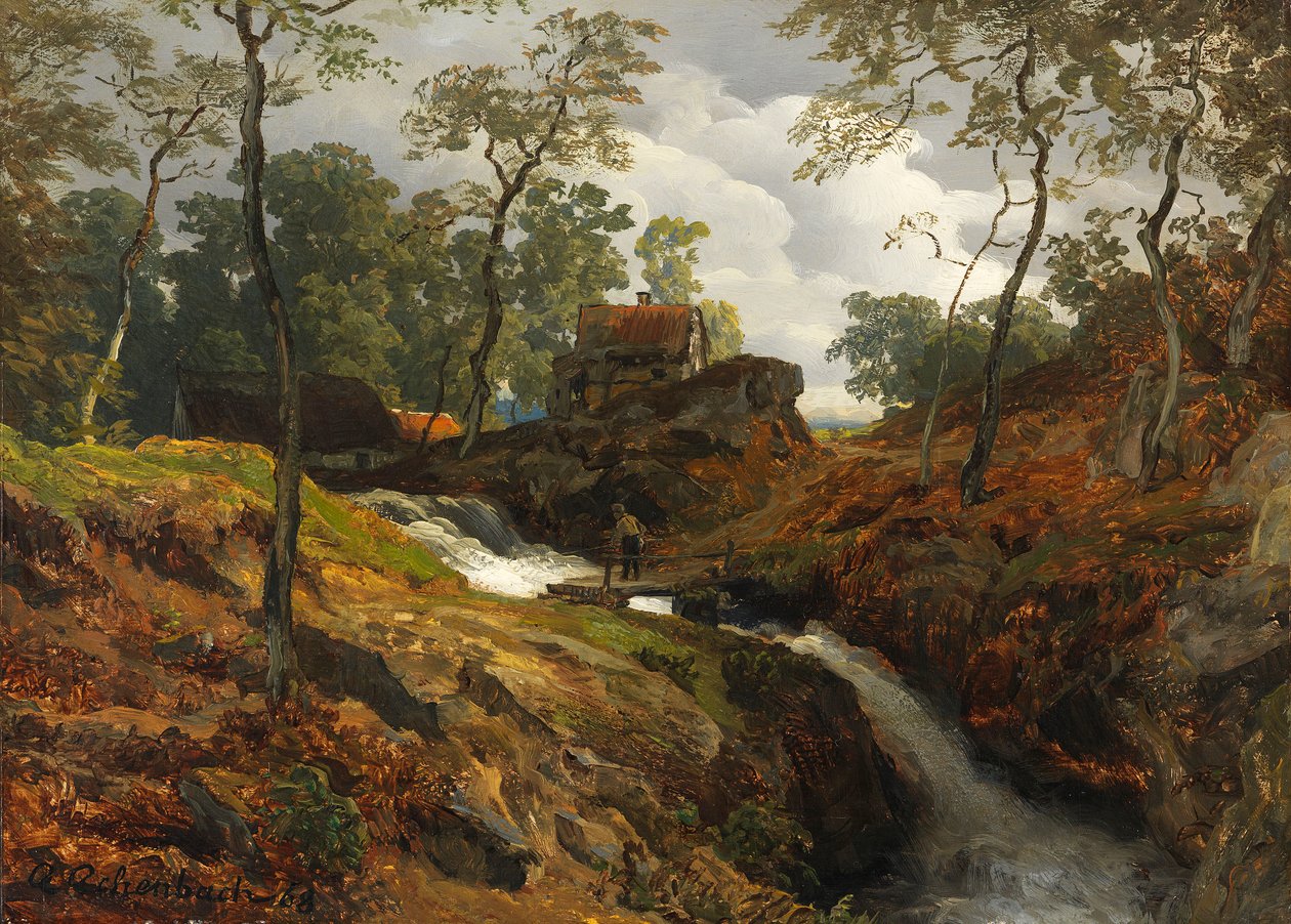 En el arroyo salvaje de Andreas Achenbach