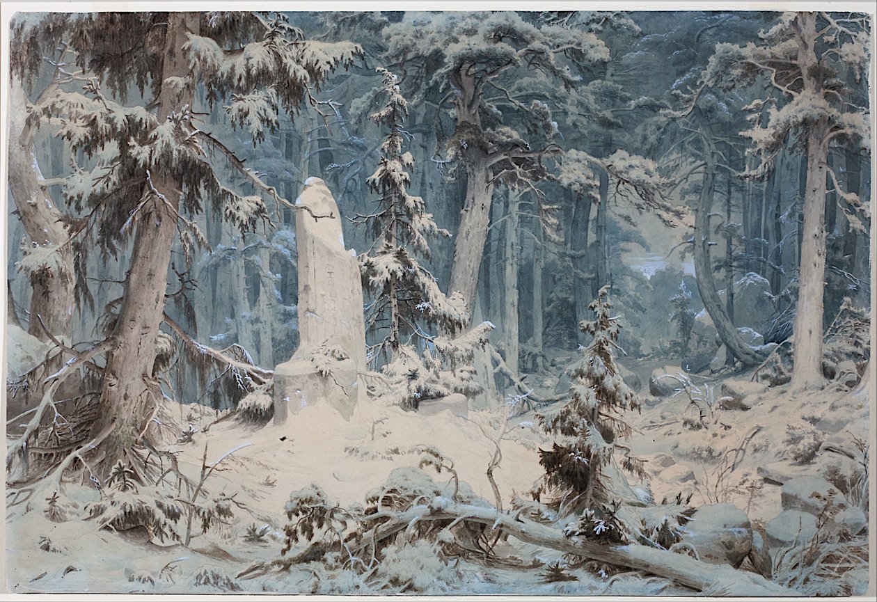 Bosque nevado de Andreas Achenbach