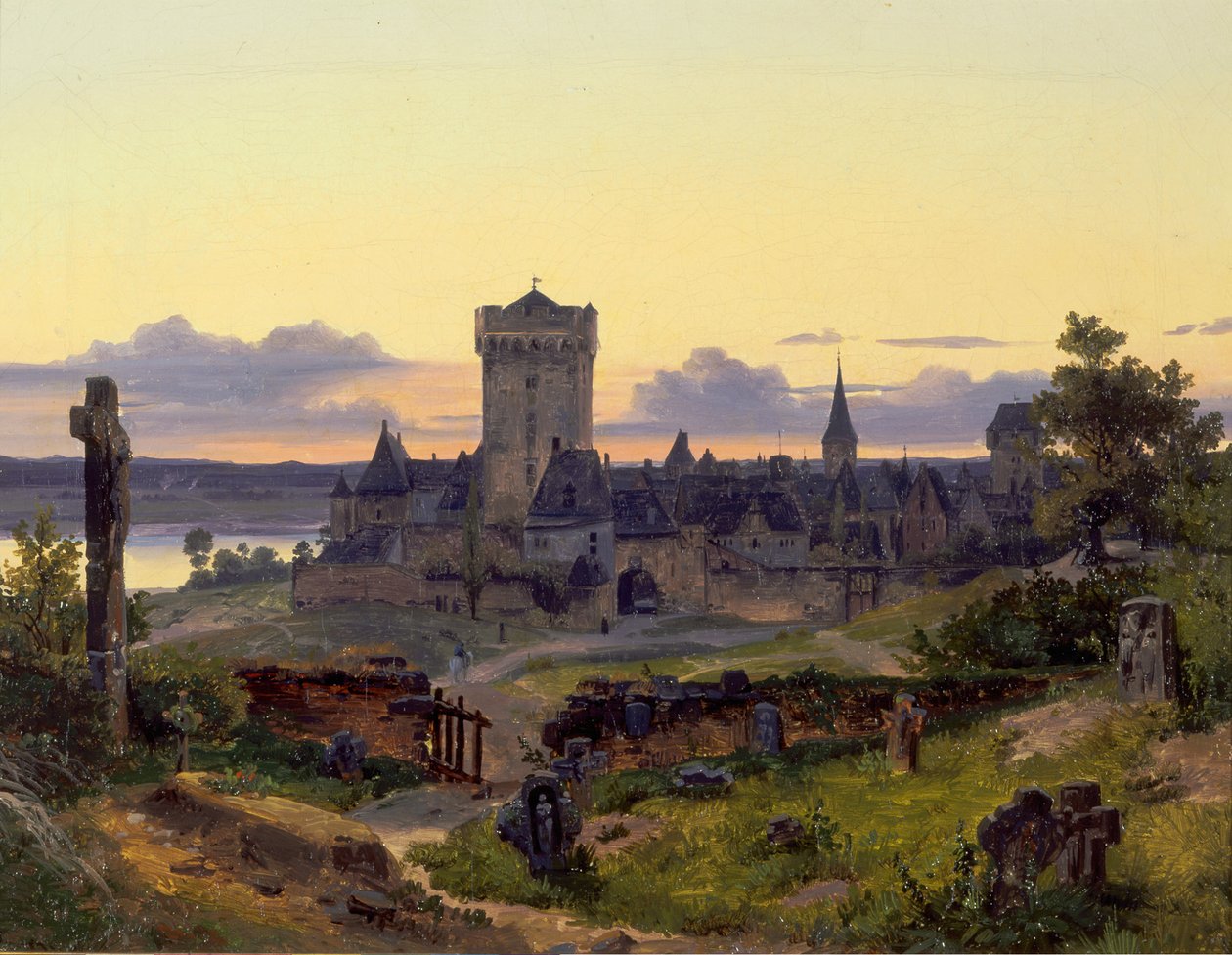 Zons a orillas del Rin de Andreas Achenbach