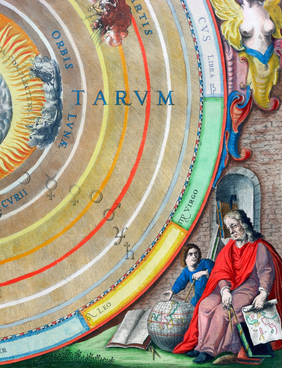 Un astrónomo (detalle) de Andreas Cellarius