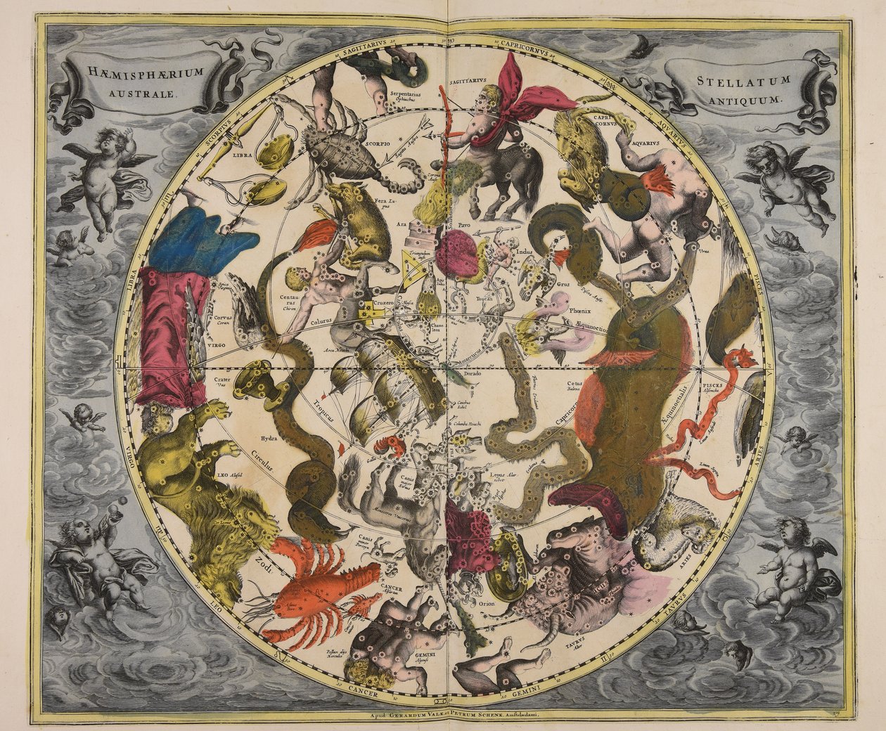 Haemisphaerium stellatum australe antiquum de Andreas Cellarius