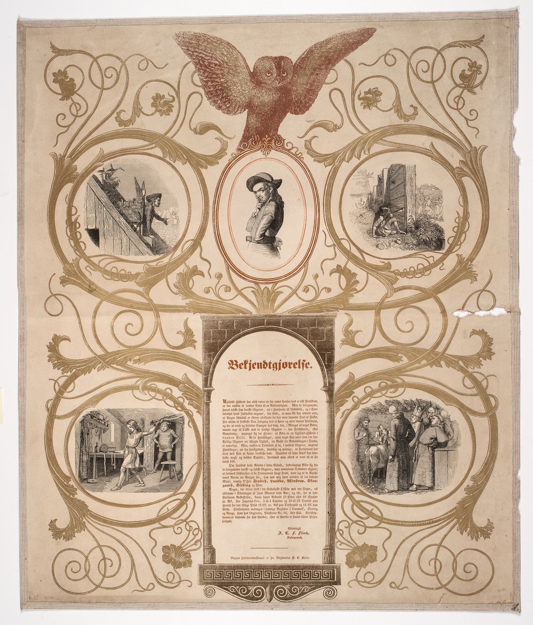 Cartel de librería para la Historia de Uglspil de Andreas Flinch