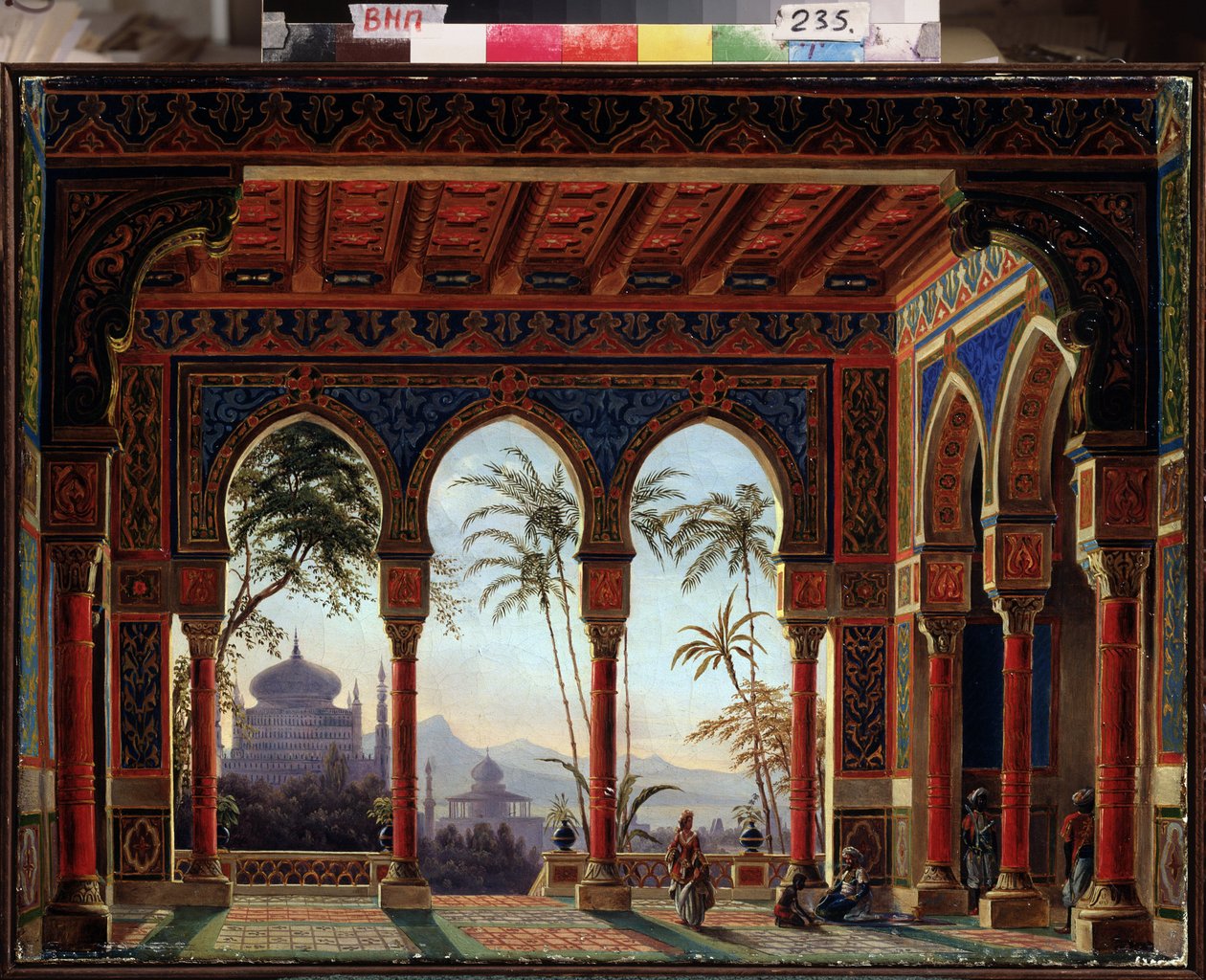 Escenografía para la ópera Ruslan y Lyudmila de M Glinka (Escenografía para la ópera Ruslan y Lyudmila de M Glinka) - Pintura de Andreas Leonhard Roller (1805-1891), óleo sobre lienzo de Andreas Leonhard Roller