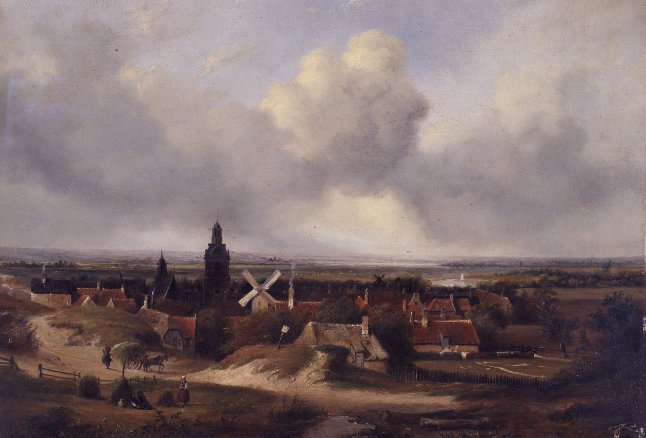 Vista panorámica de la ciudad de Andreas Schelfhout