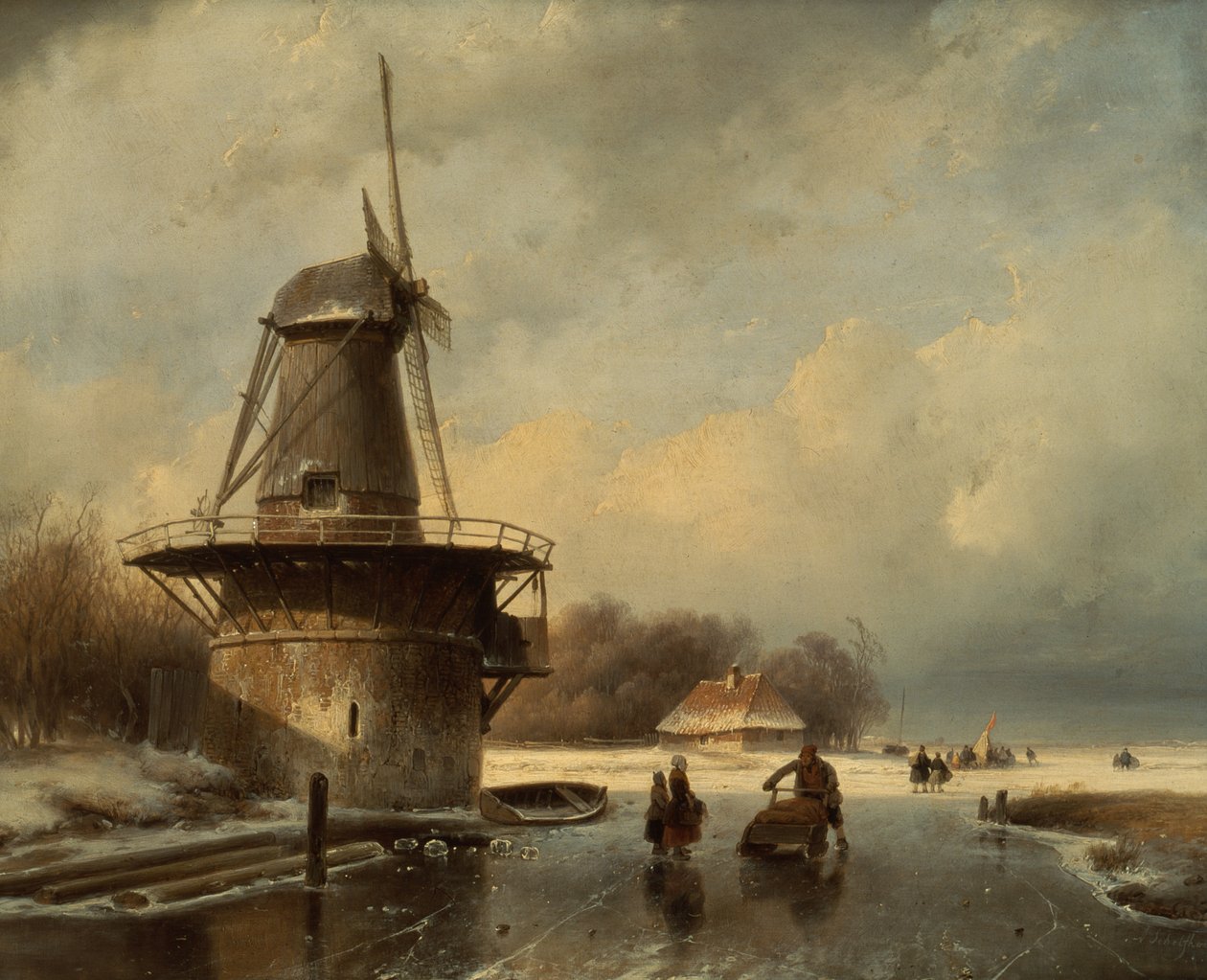 Paisaje de invierno de Andreas Schelfhout