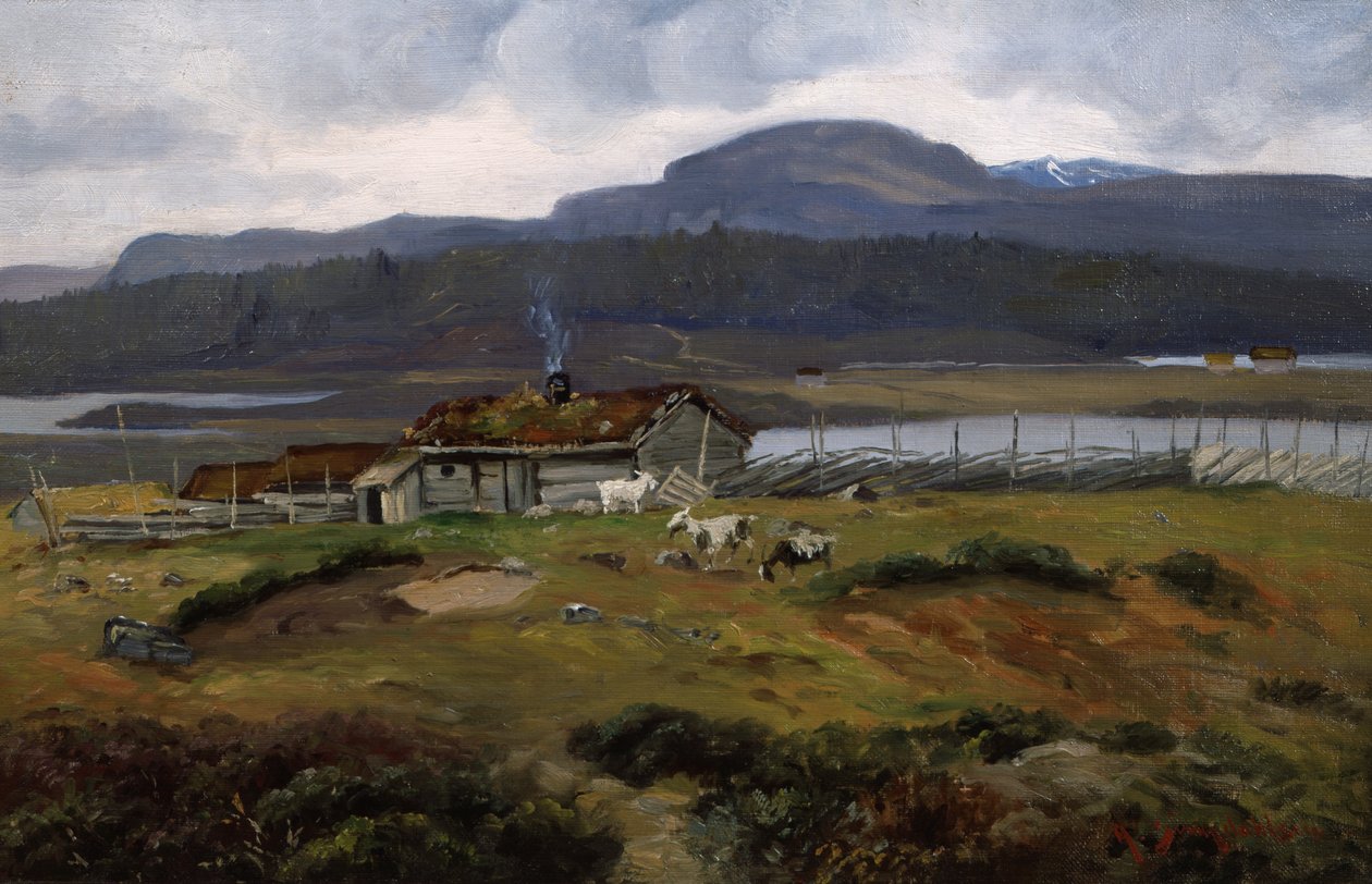 Pasto con cabras de Andreas Singdahlsen