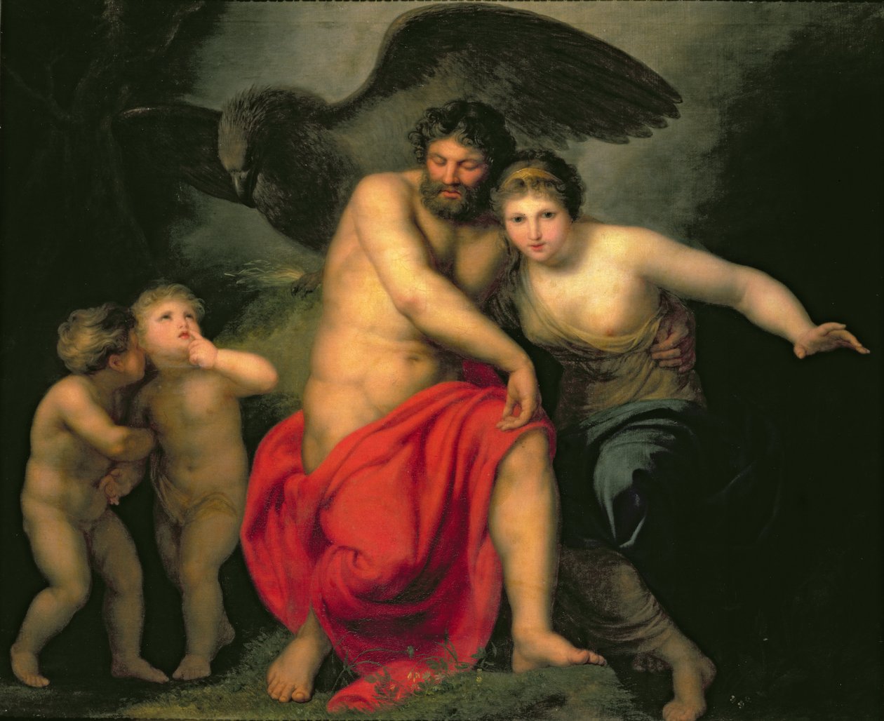 Zeus y Hera en el Monte Ida, 1775 de Andreas or Andries Lens