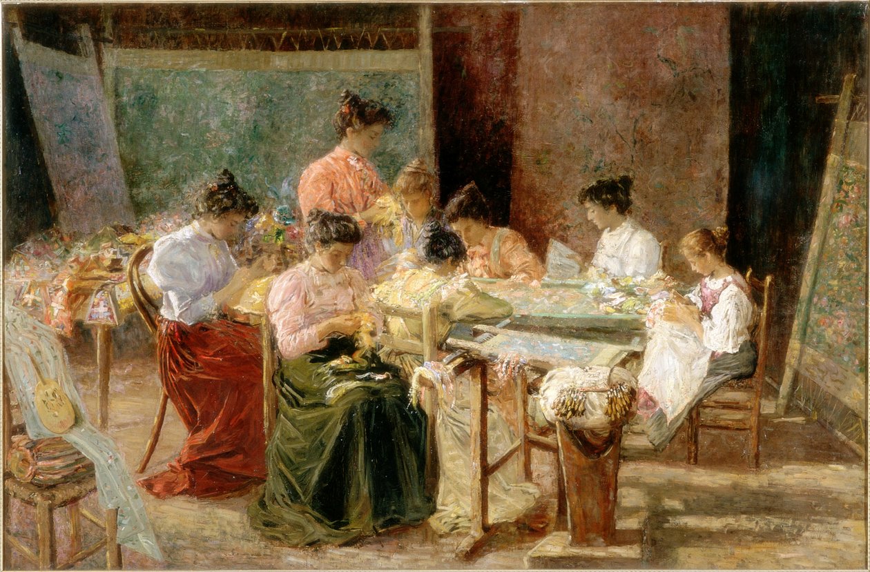 Bordadoras venecianas, c.1905 de Andrew Colley