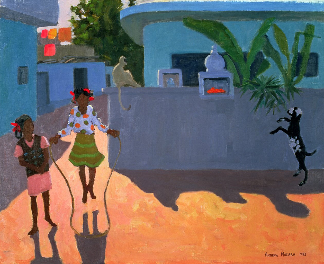 Niña saltando la cuerda, India, 1995 de Andrew Macara