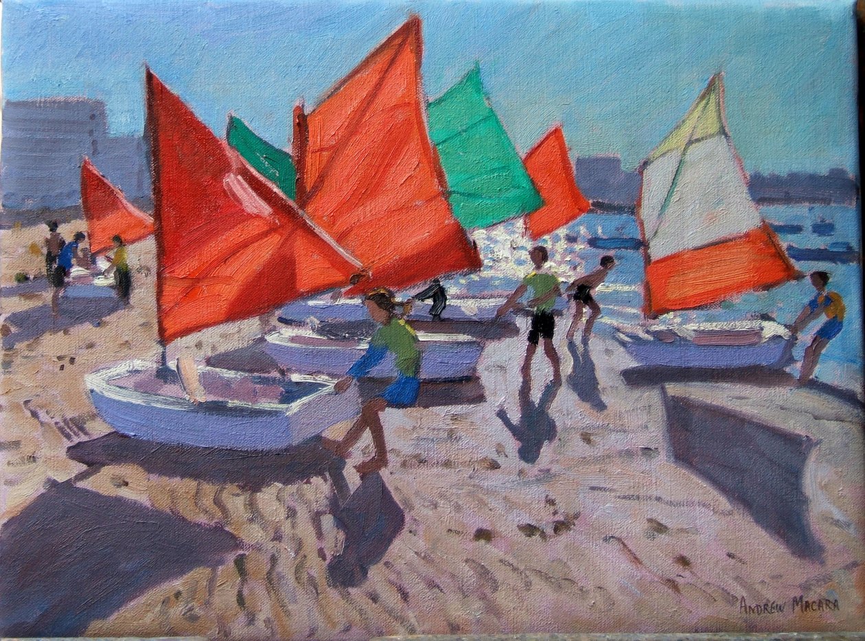 Velas rojas, Royan, Francia de Andrew Macara