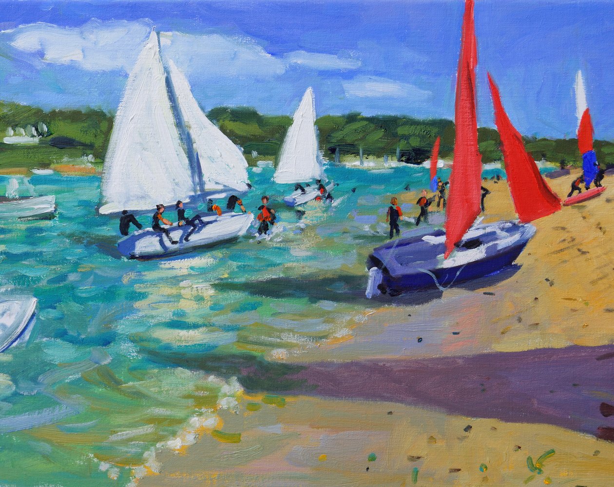 Barcos de vela, Salcombe de Andrew Macara