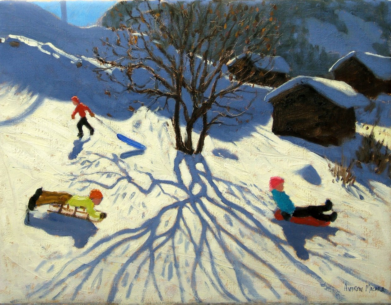 Colina invernal, Morzine, Francia de Andrew Macara