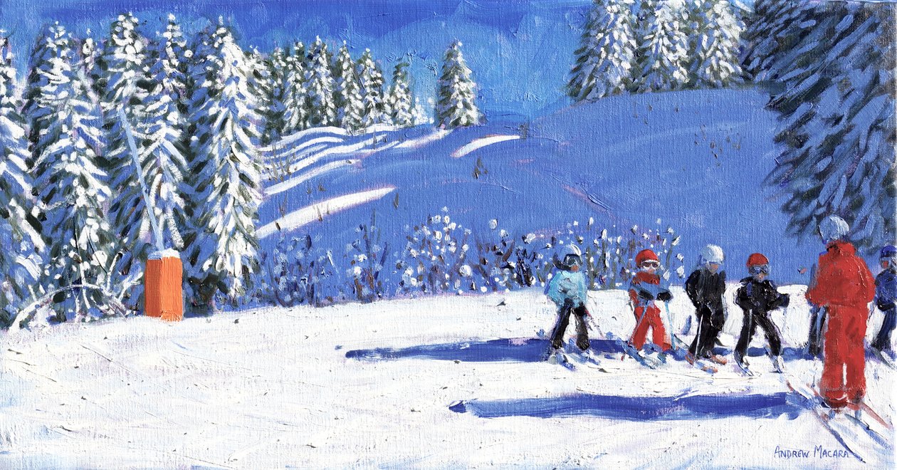 Jóvenes esquiadores, Morzine, Francia, 2015 de Andrew Macara
