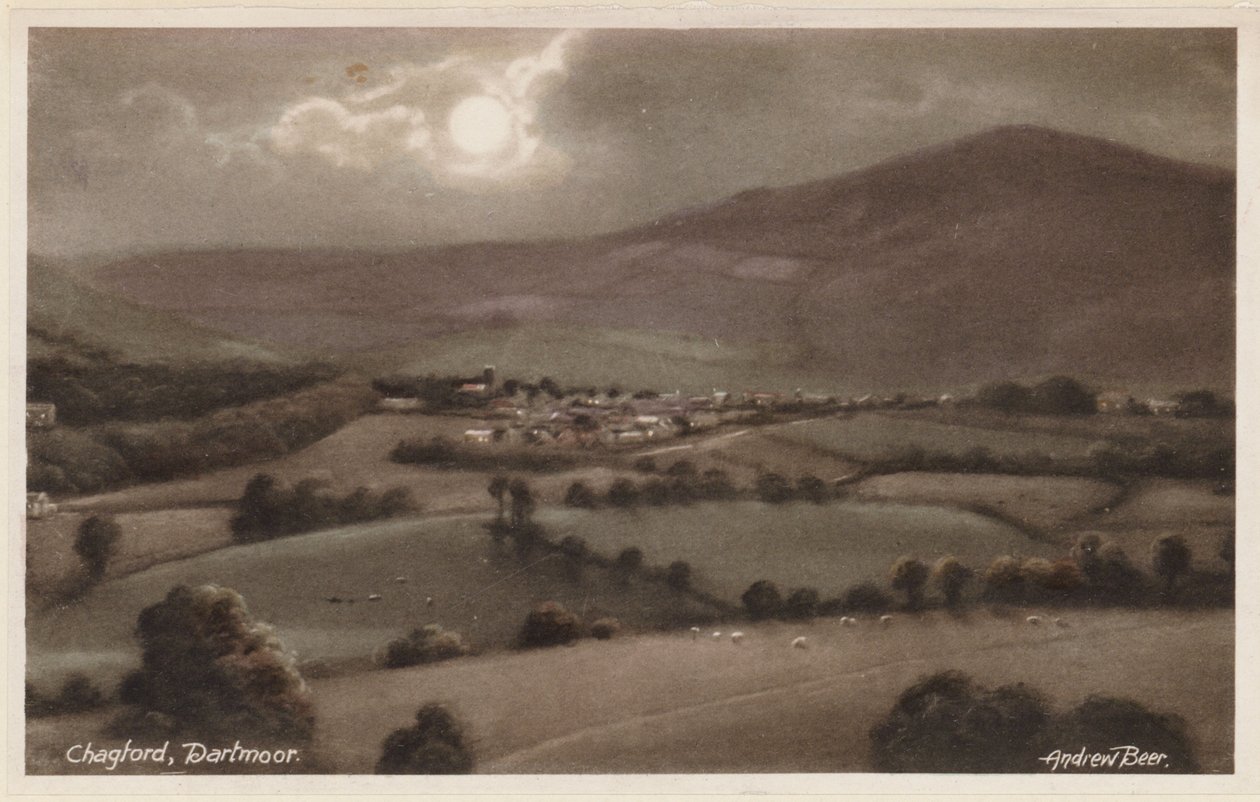 Chagford, Dartmoor (foto en color) de Andrew Beer