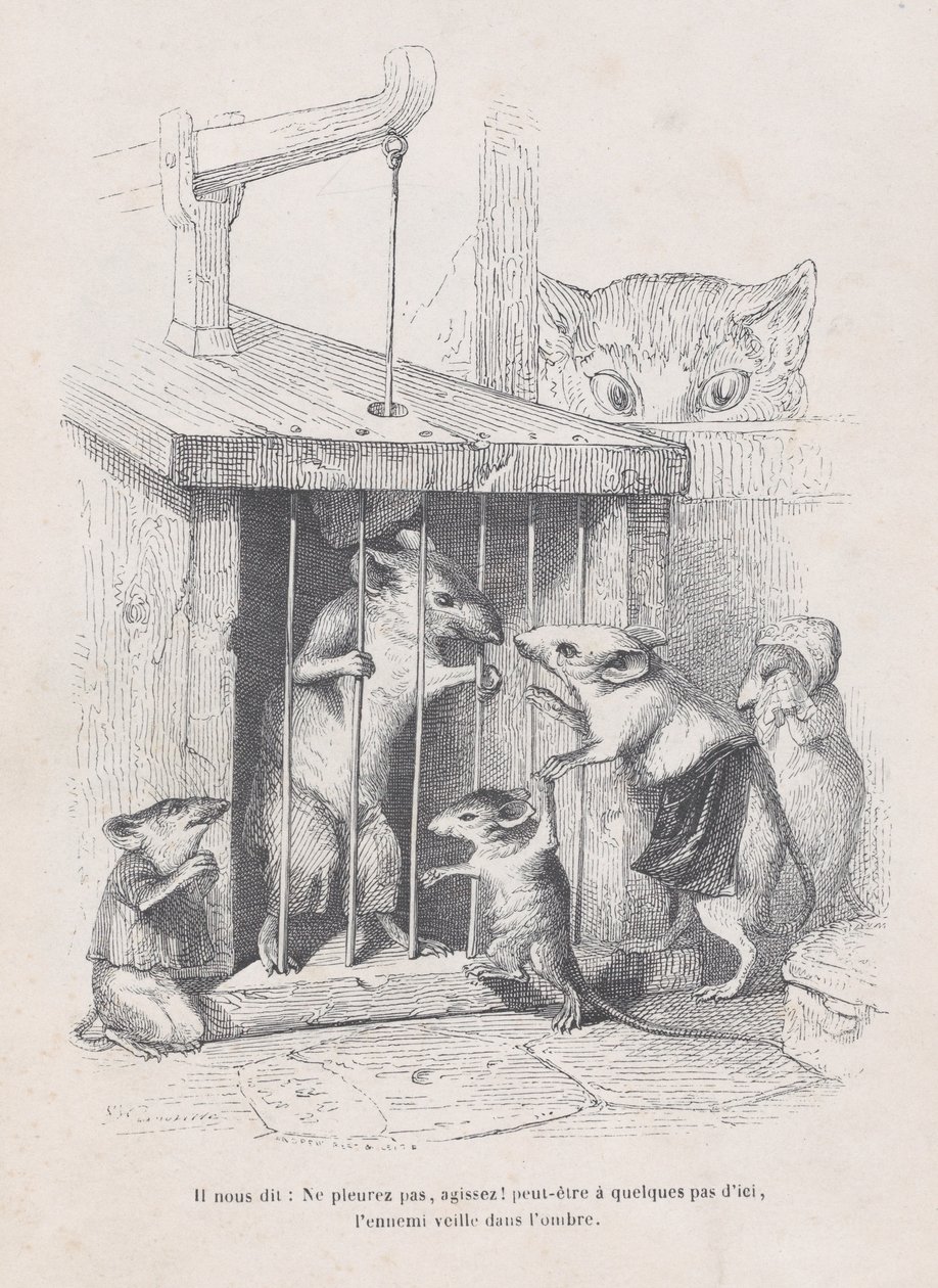 Nos dice: no llores, ¡Actúa! de Escenas de la vida privada y pública de los animales, ca. 1837-1847 de Andrew Best Leloir
