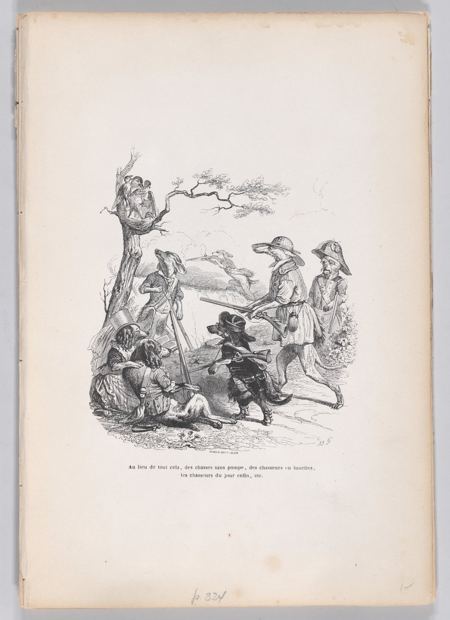 En lugar de todo esto... de Escenas de la vida privada y pública de los animales, ca. 1837-47 de Andrew Best Leloir