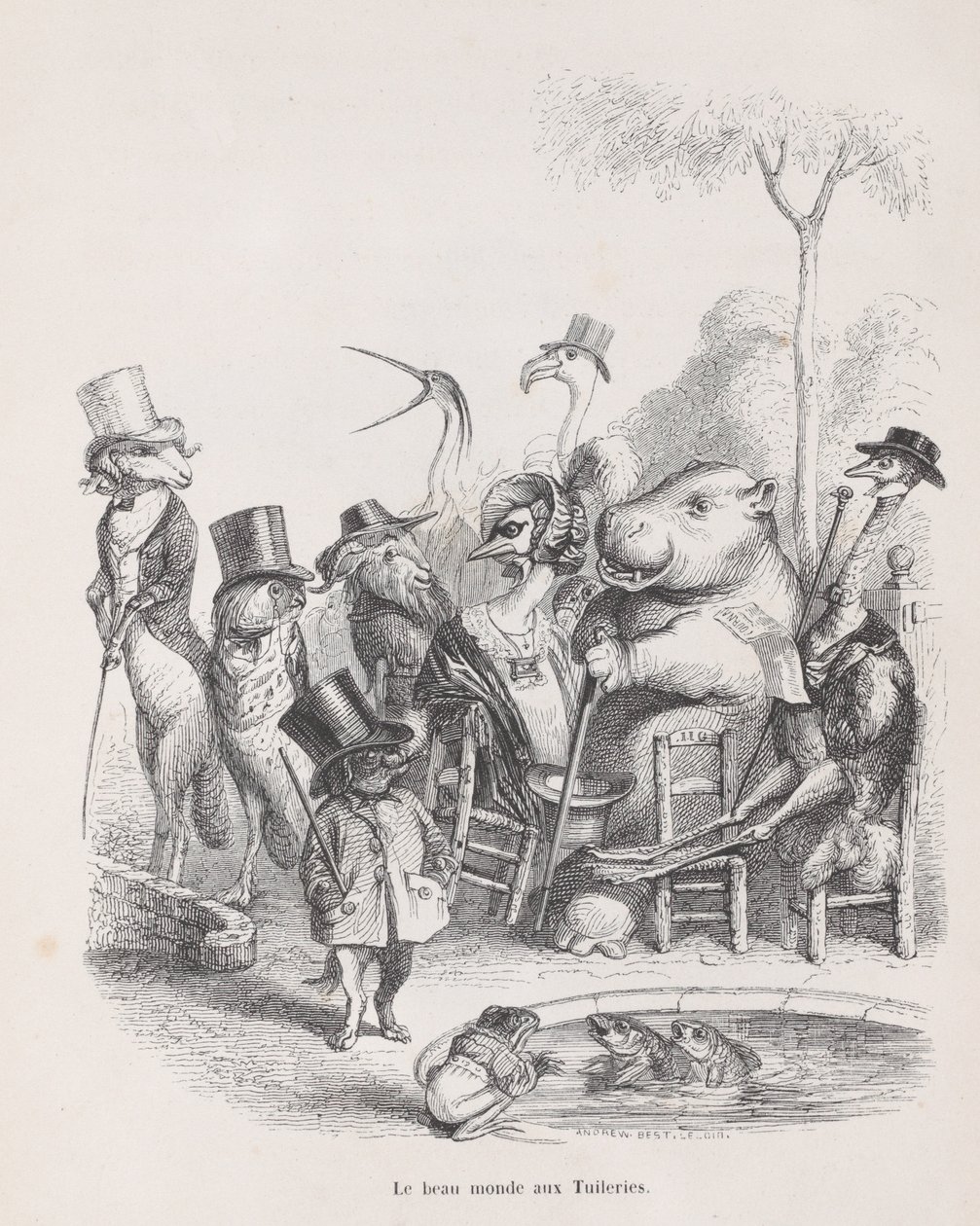 El hermoso mundo de las Tullerías de Escenas de la vida privada y pública, ca. 1837-47 de Andrew Best Leloir