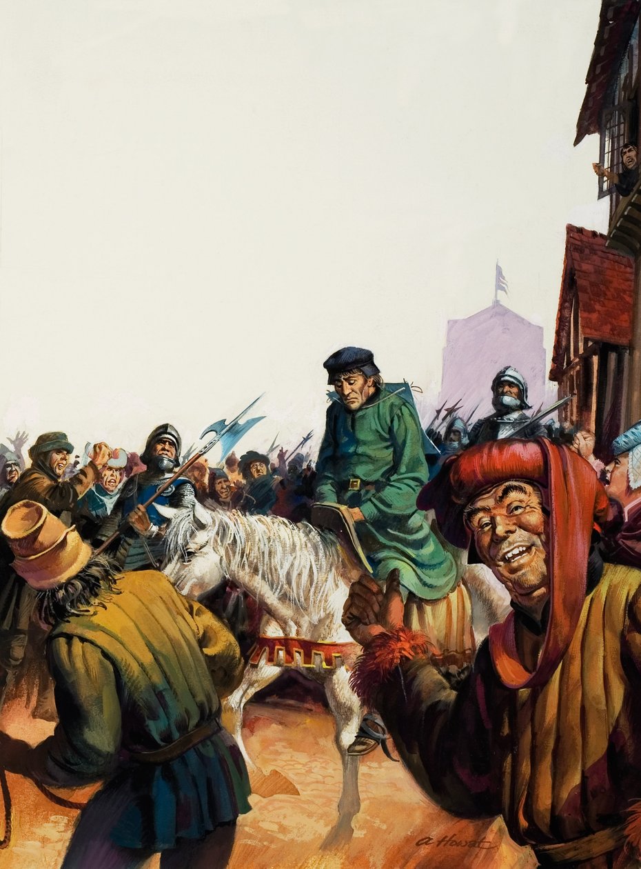 El rey Enrique VI camino de la Torre (gouache sobre papel) de Andrew Howat