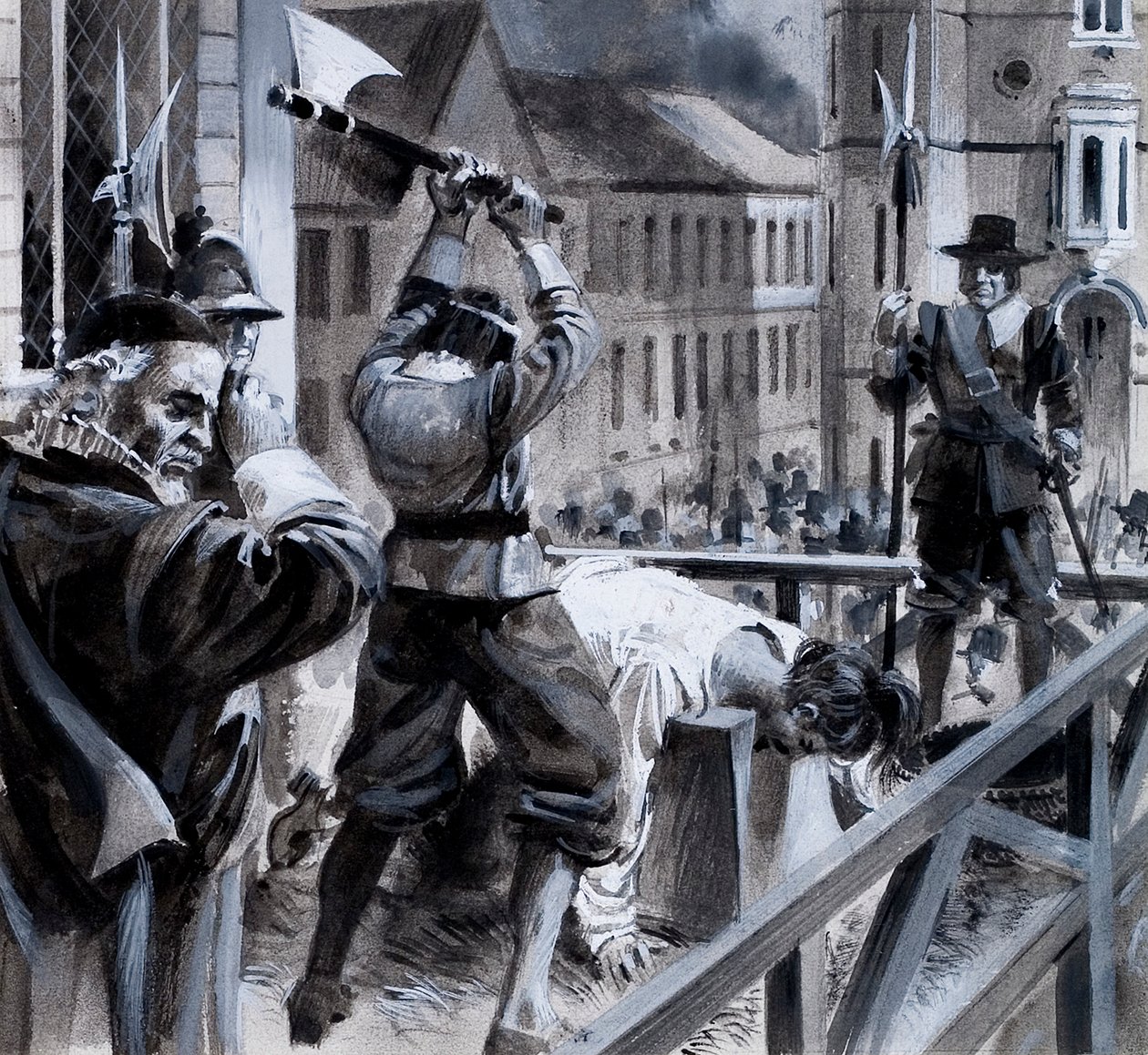 Ejecución del rey Carlos I en Whitehall, 30 de enero de 1649 de Andrew Howat