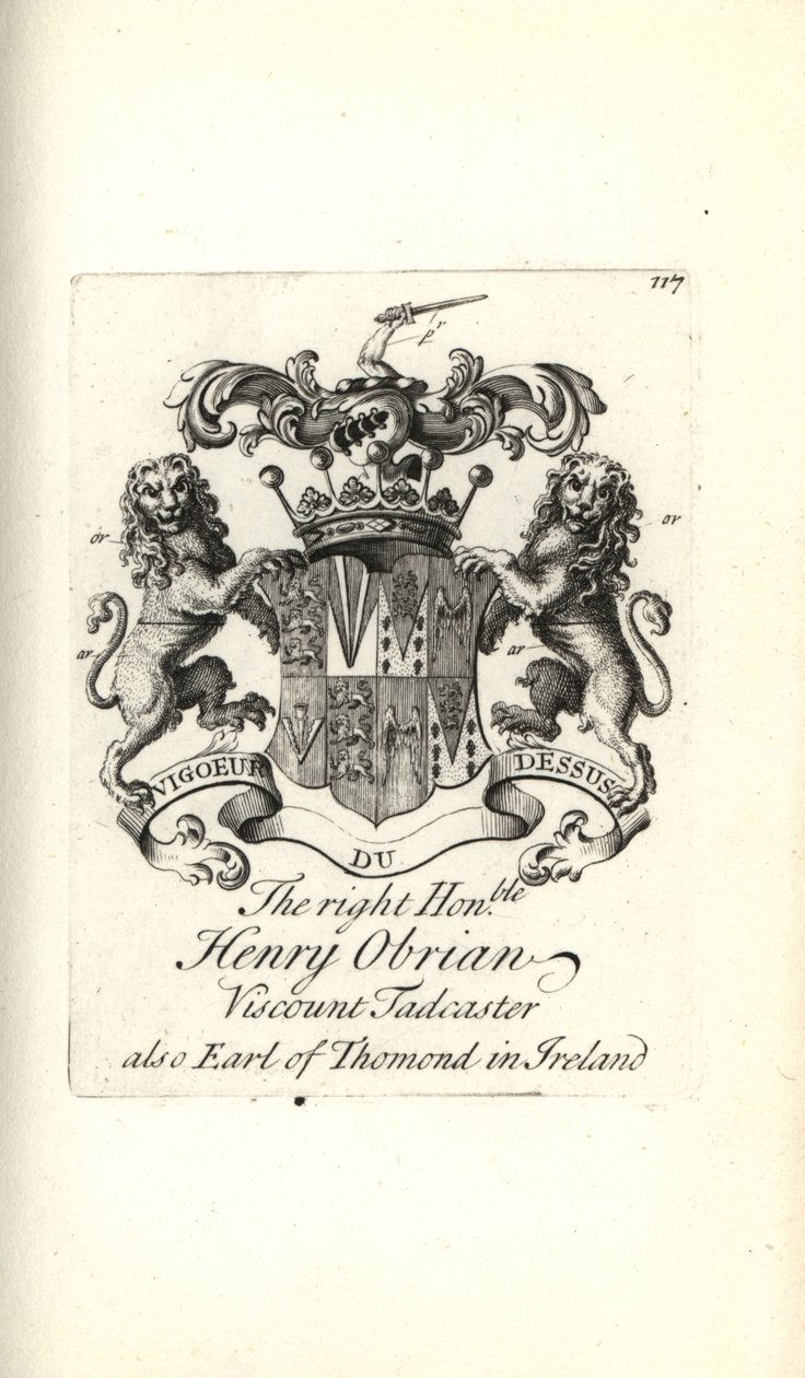 Escudo de armas y cresta del muy honorable Henry O