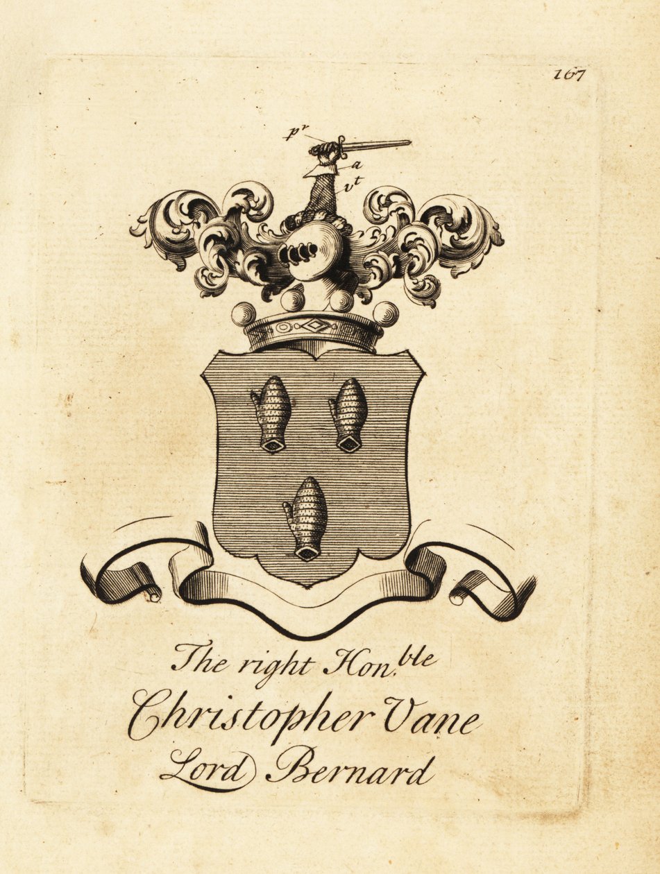 Escudo de armas del Muy Honorable Christopher Vane, Lord Bernard de Andrew Johnston
