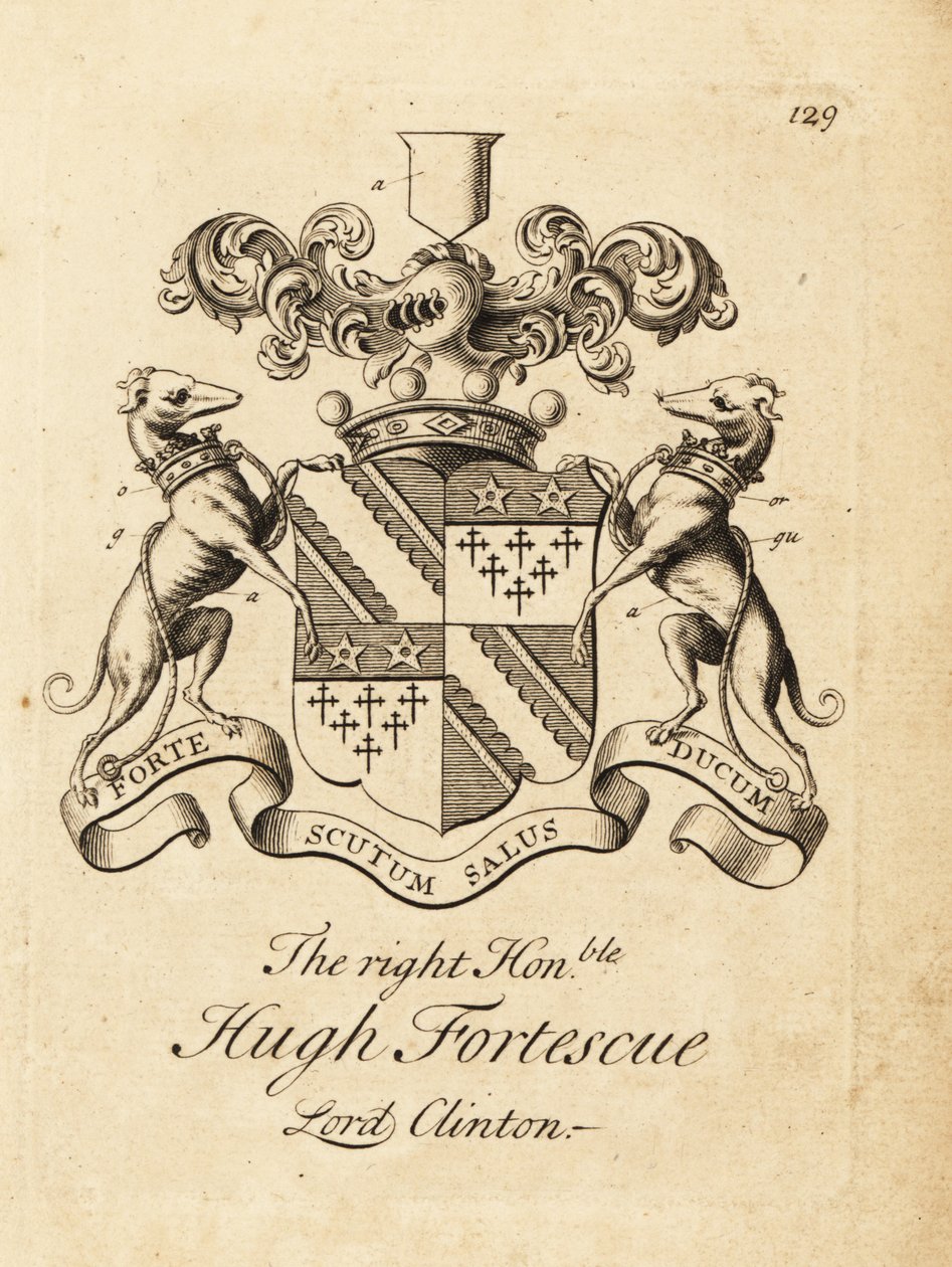Escudo de armas del Muy Honorable Hugh Fortescue de Andrew Johnston