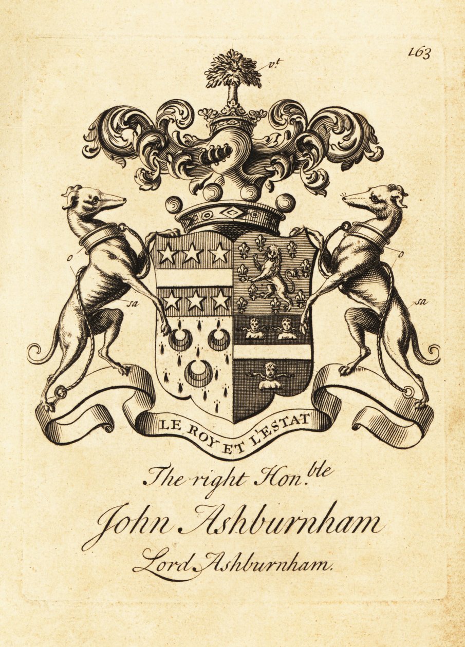 Escudo de armas del Muy Honorable John Ashburnham, Lord Ashburnham de Andrew Johnston