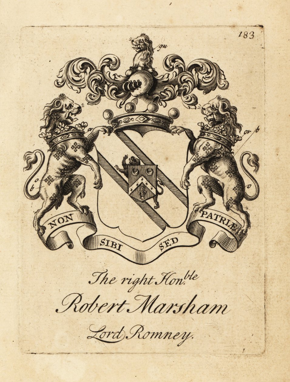 Escudo de armas del Muy Honorable Robert Marsham, Lord Romney de Andrew Johnston