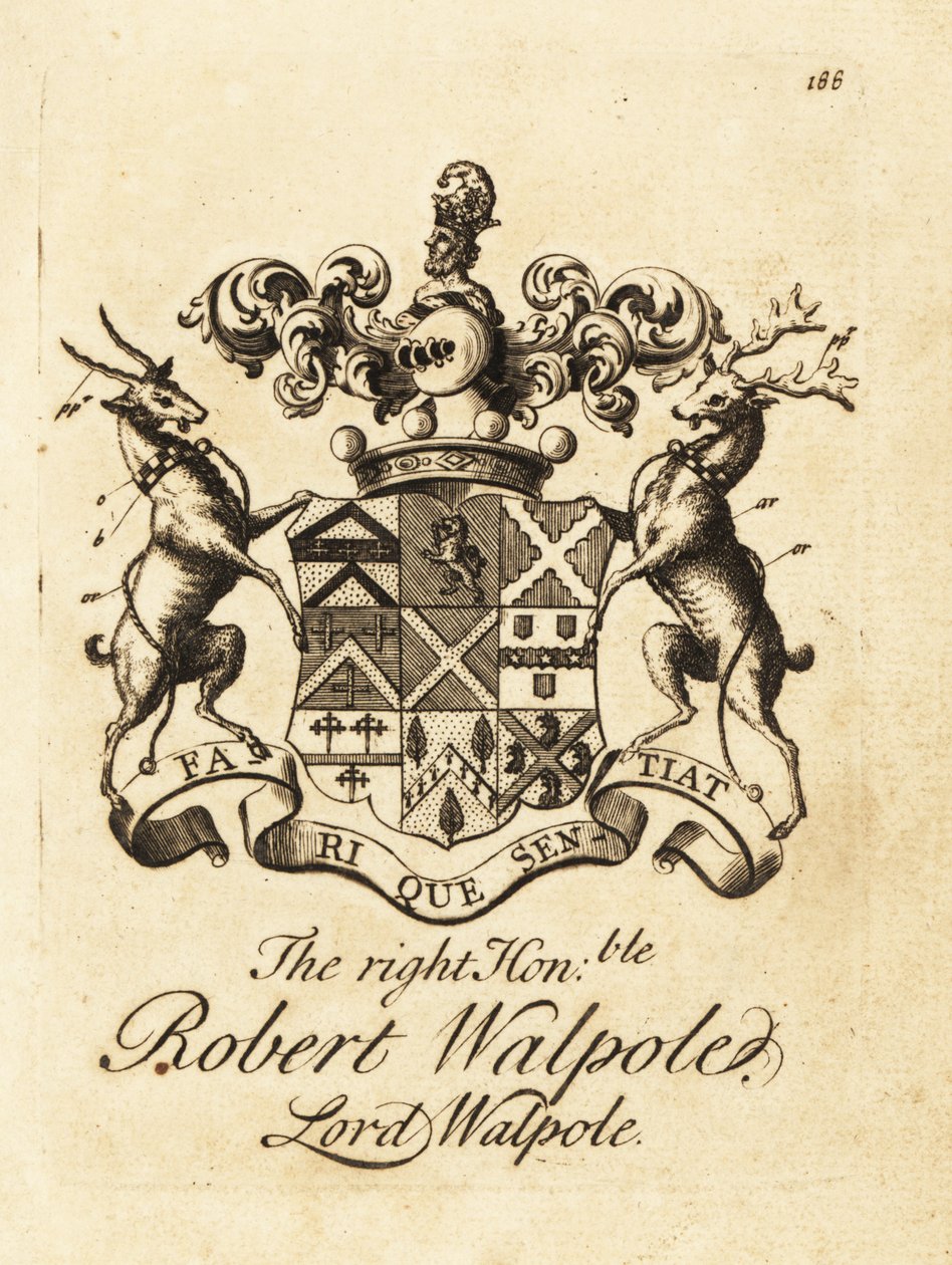 Escudo de armas del Muy Honorable Robert Walpole, Lord Walpole, 2º Conde de Orford de Andrew Johnston