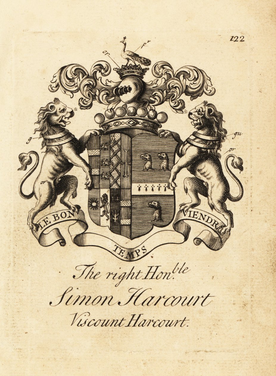 Escudo de armas del Muy Honorable Simon Harcourt de Andrew Johnston