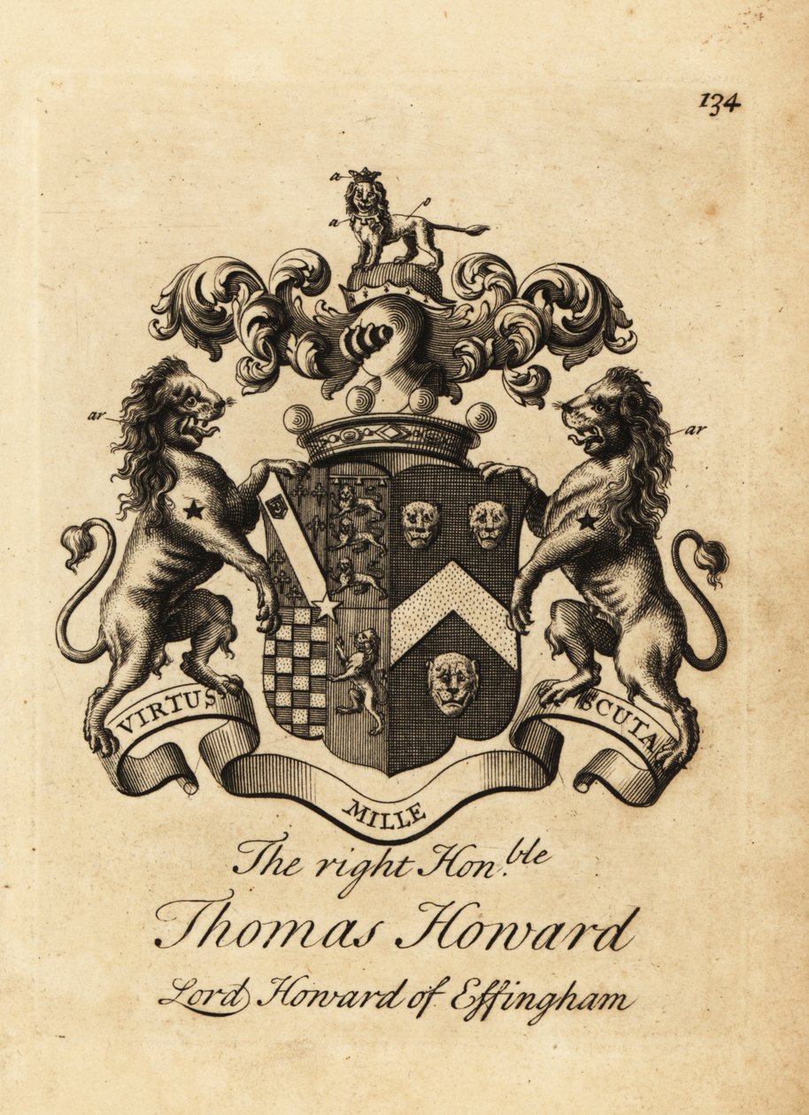 Escudo de armas del Muy Honorable Thomas Howard, 2º Conde de Effingham, Lord Howard de Effingham de Andrew Johnston