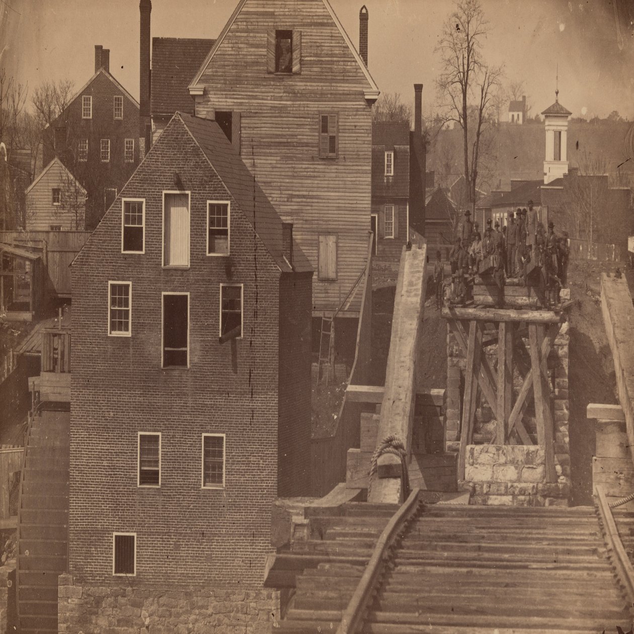 Extremo del puente después del ataque de Burnside, Fredericksburg, Virginia de Andrew Joseph Russell