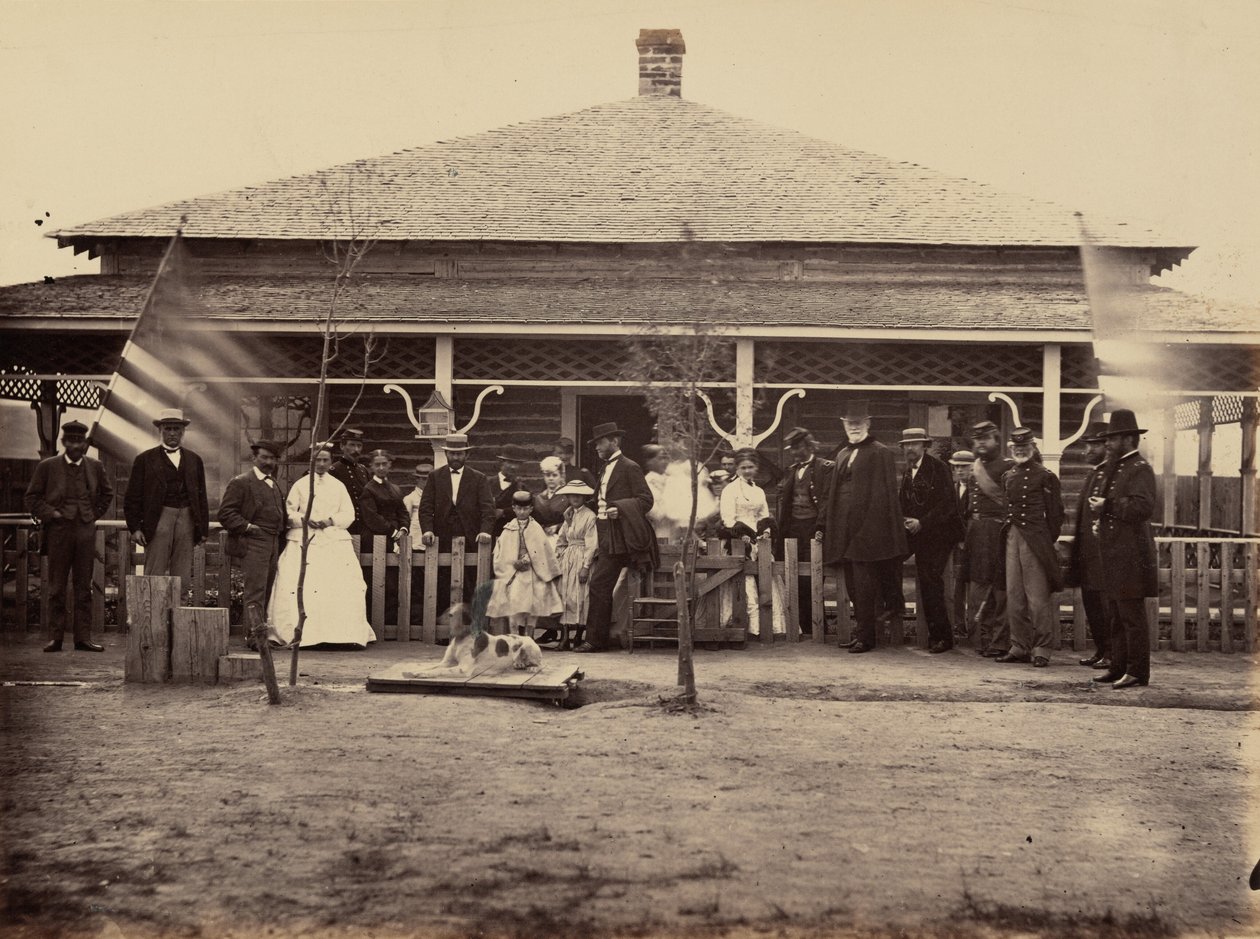 Lámina 11. El General Grant y su grupo en Fort Sanders, 1869 (foto) de Andrew Joseph Russell