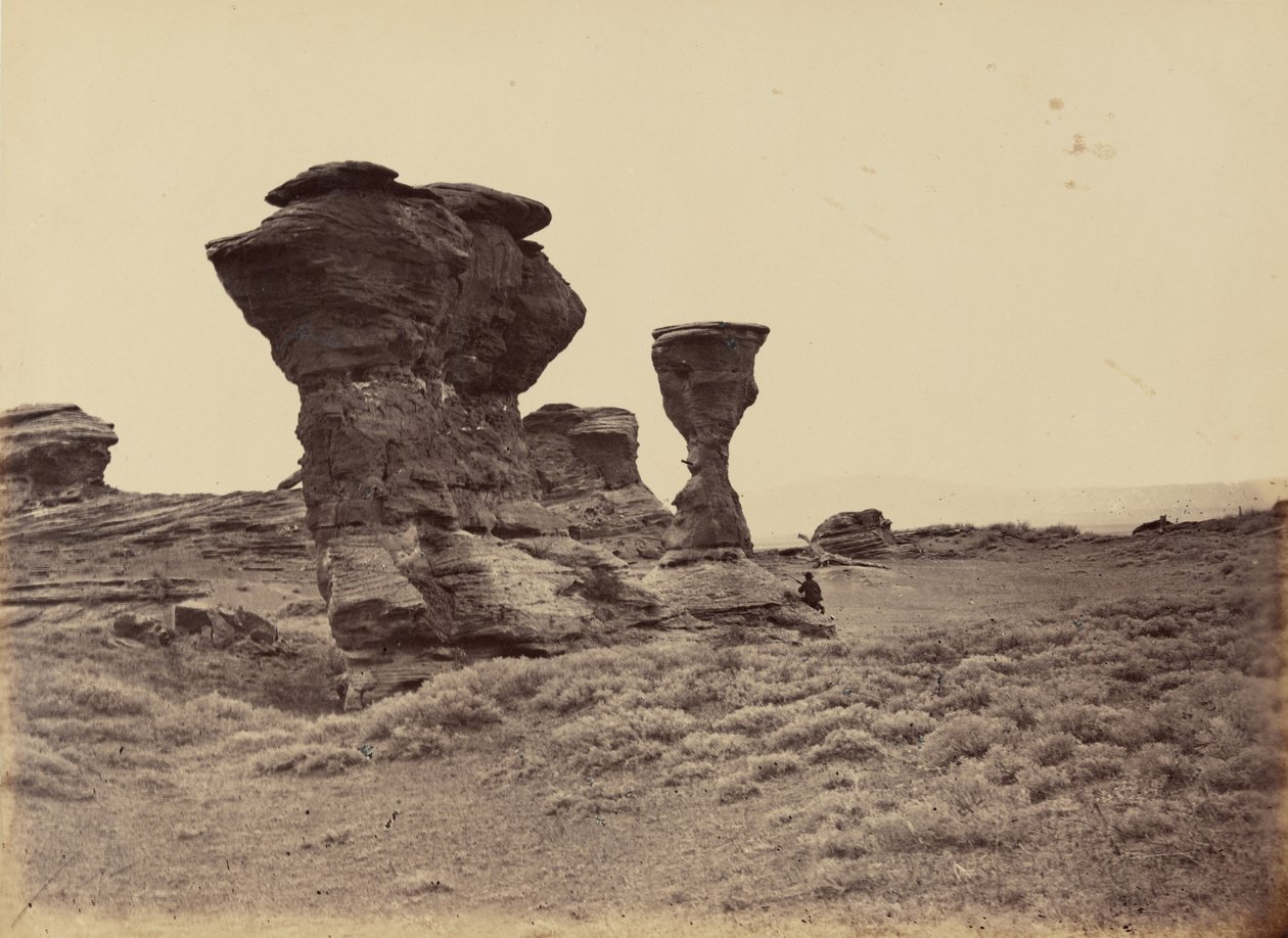 Lámina 12. Dial Rock, Red Buttes,1869 (foto) de Andrew Joseph Russell