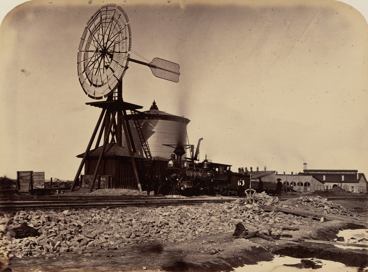 Lámina 16. El molino de viento de Laramie, 1869 (foto) de Andrew Joseph Russell