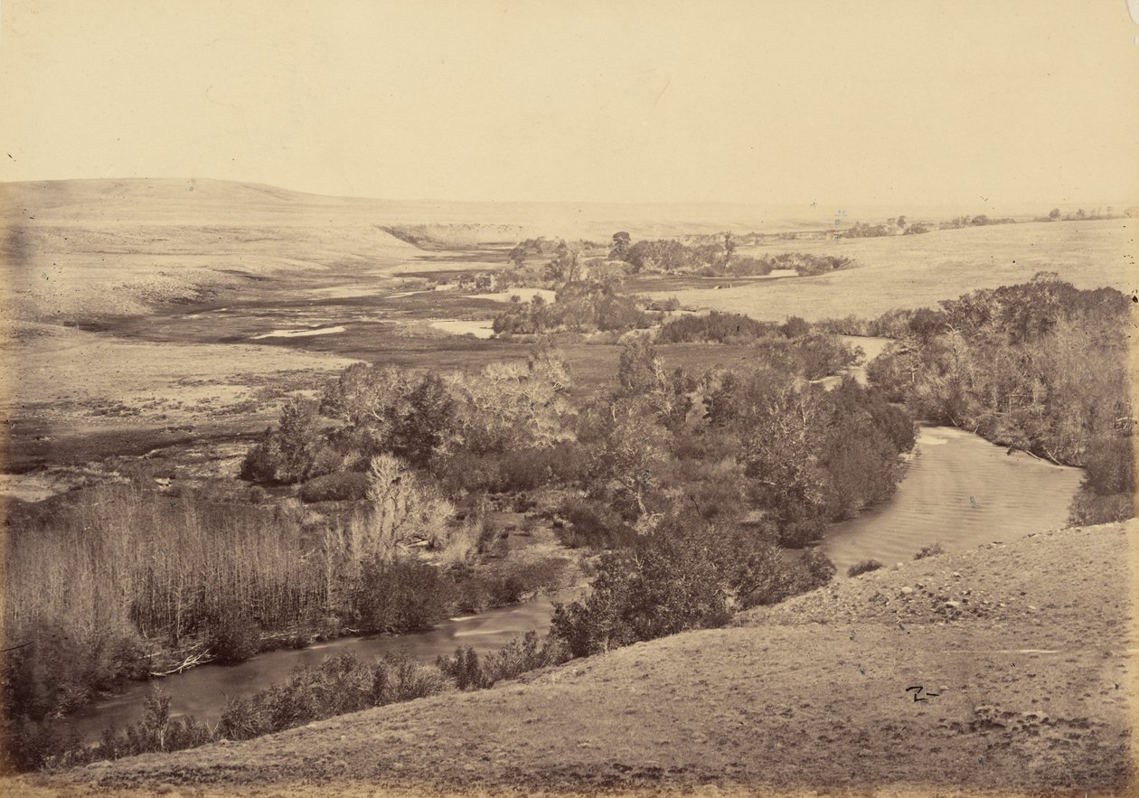 Lámina 18. Valle del río Little Laramie,1869 (foto) de Andrew Joseph Russell